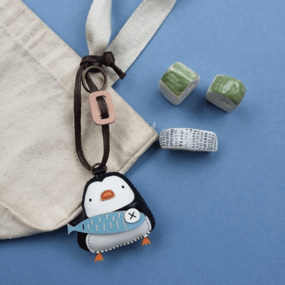 Penguin Leather Bag Charms