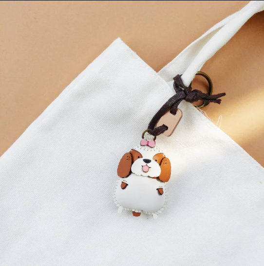 Leather Bag Charm - Dog Collection