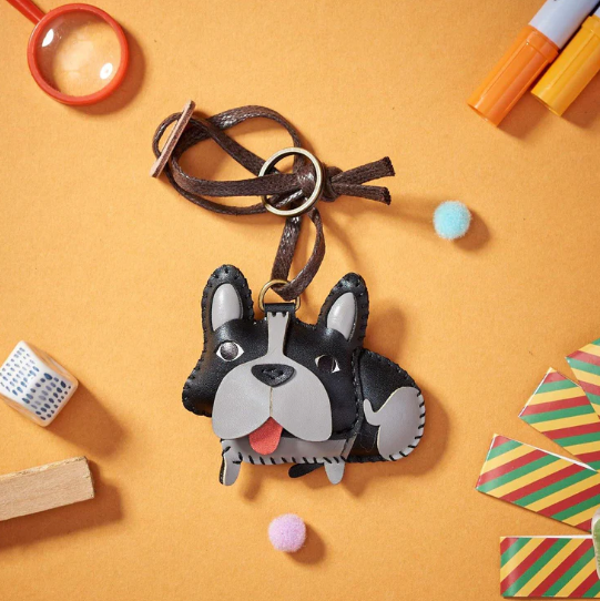 Leather Bag Charm - Dog Collection