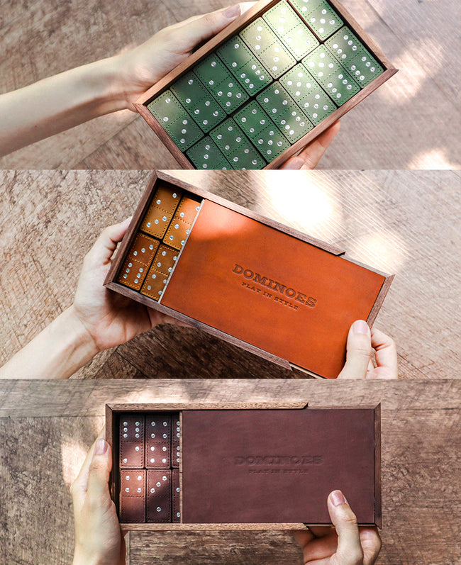 Leather Domino Set