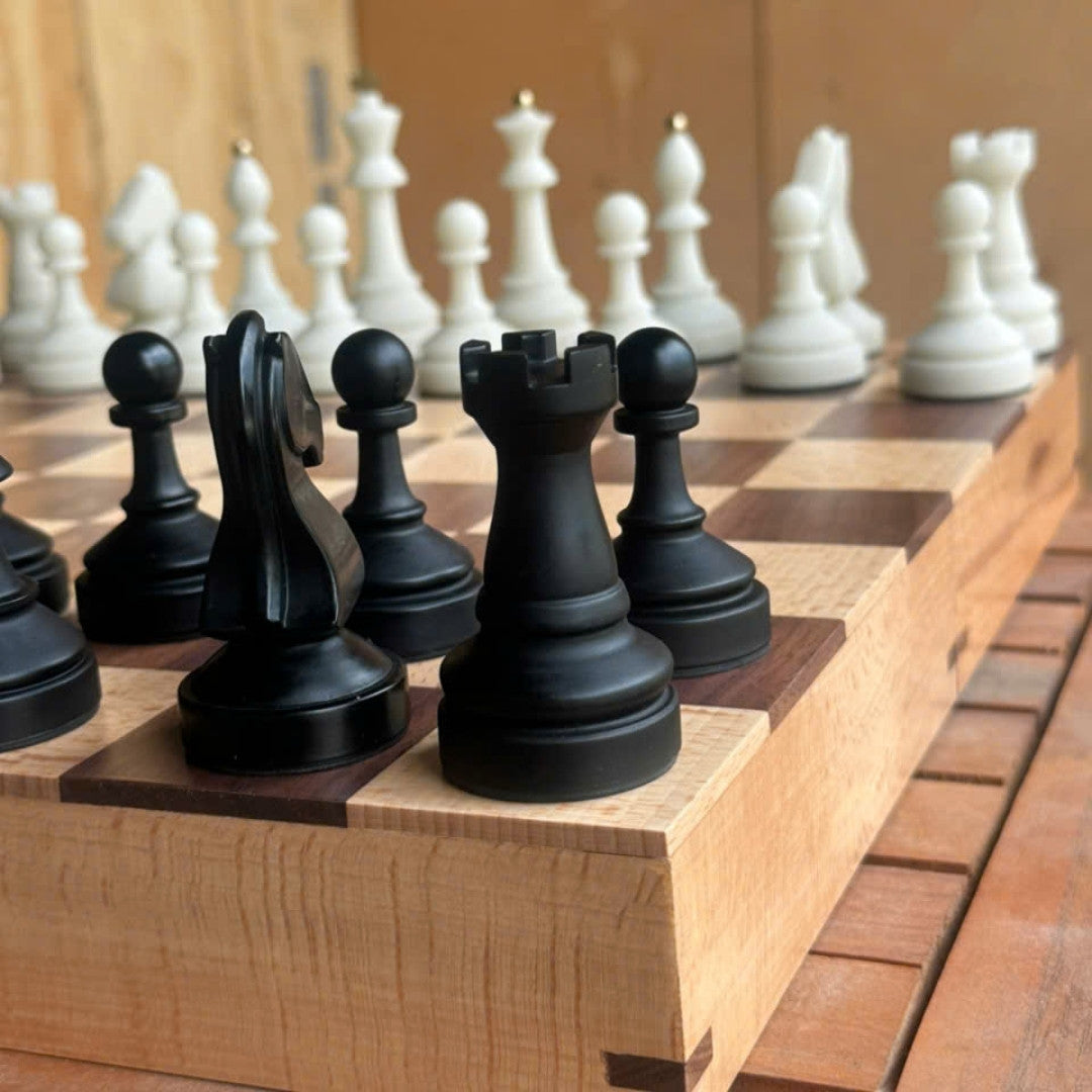Foldable Tournament Chess & Checkers Set