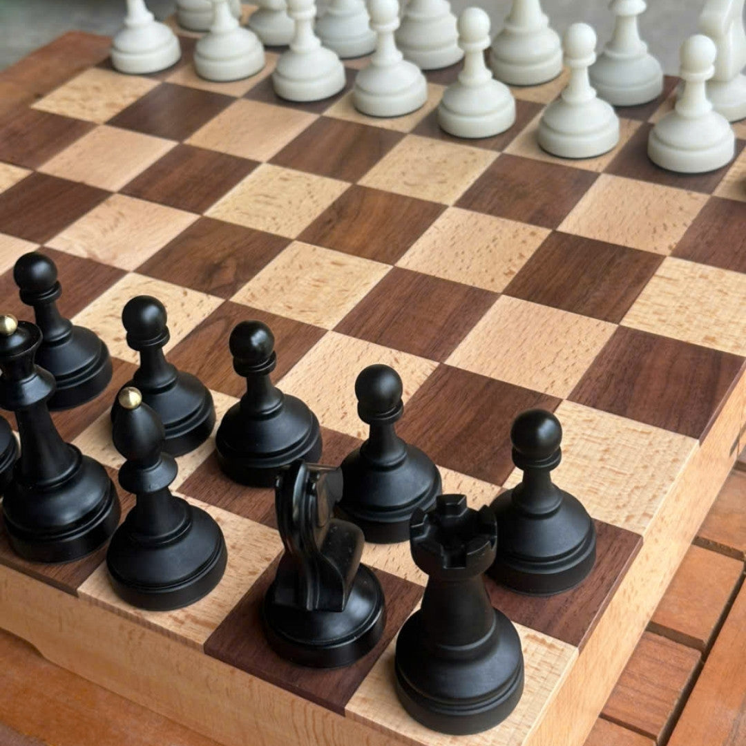 Foldable Tournament Chess & Checkers Set