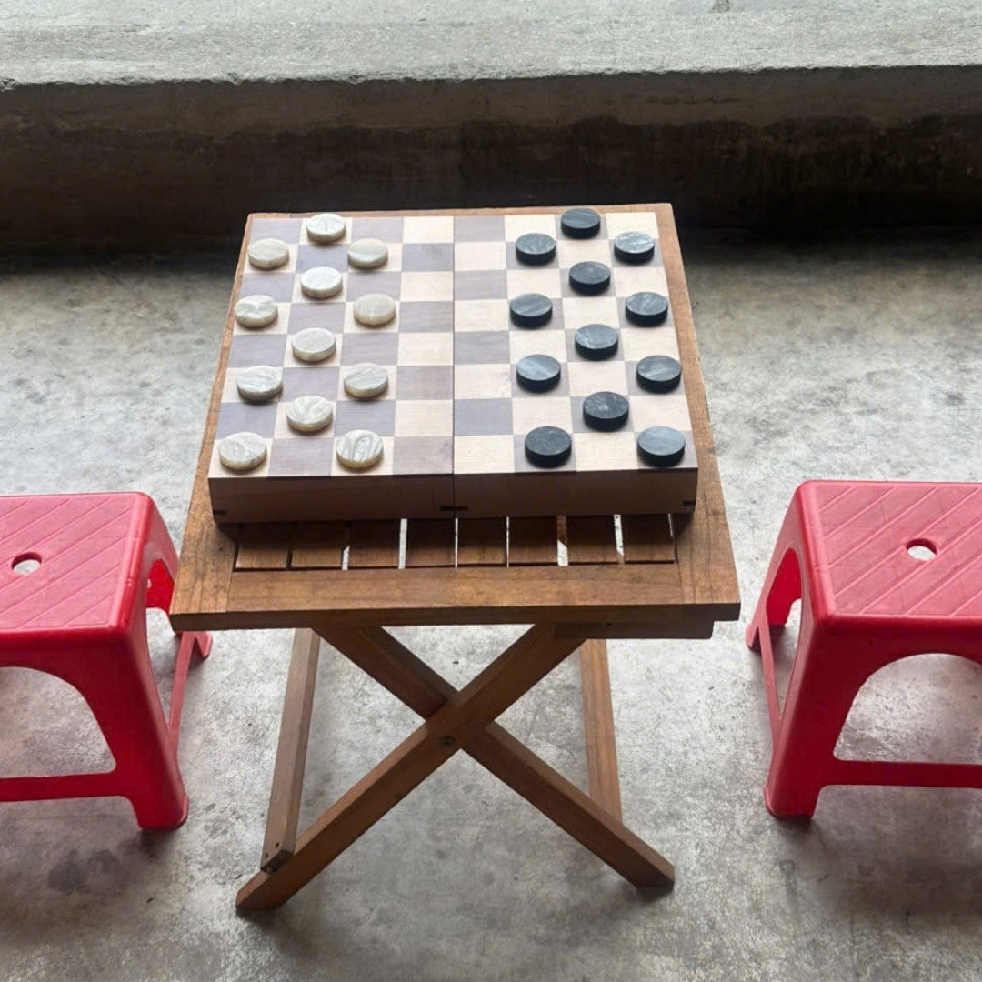 Foldable Tournament Chess & Checkers Set