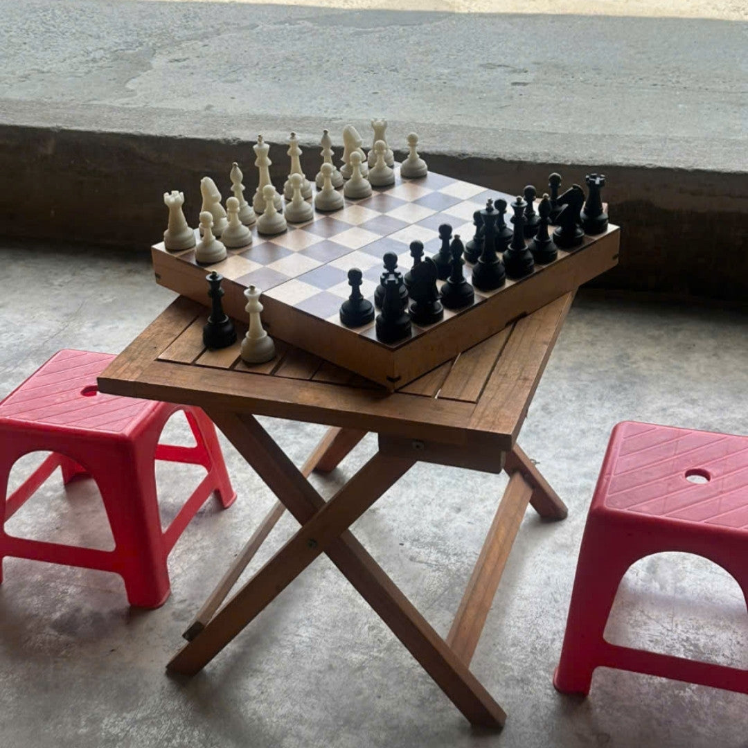 Foldable Tournament Chess & Checkers Set