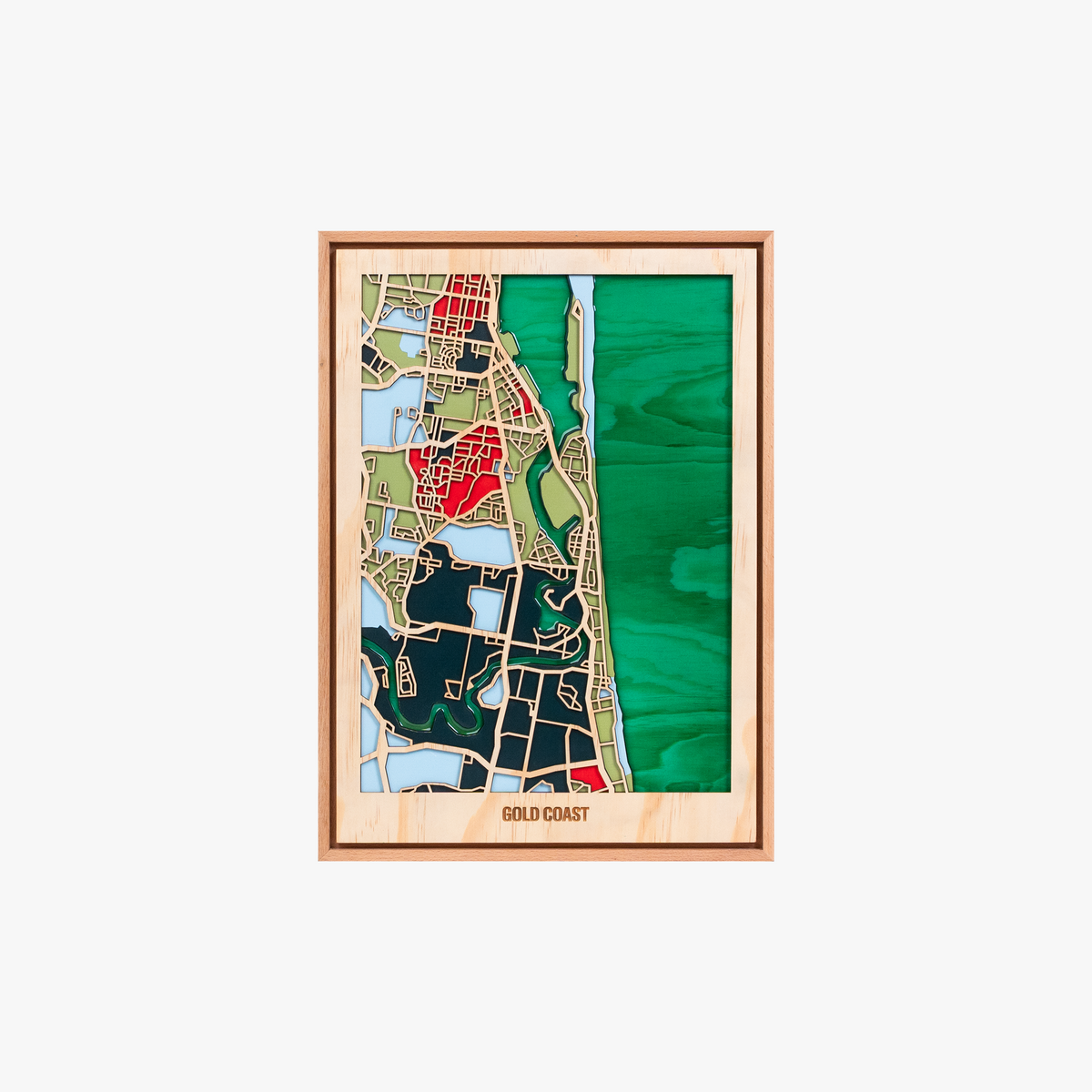 Wooden Wall Art - Australian City Maps