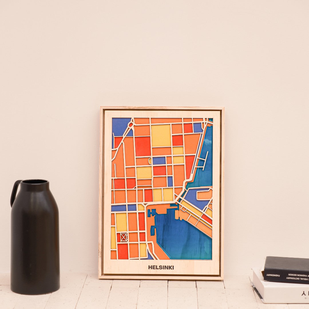 Wooden Wall Art - Northern EU Cities