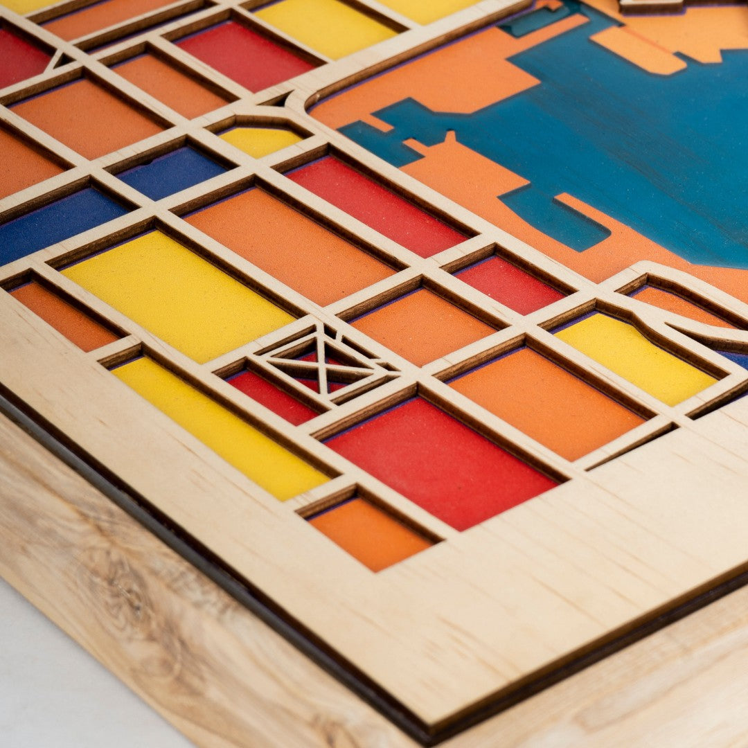 Wooden Wall Art - Northern EU Cities