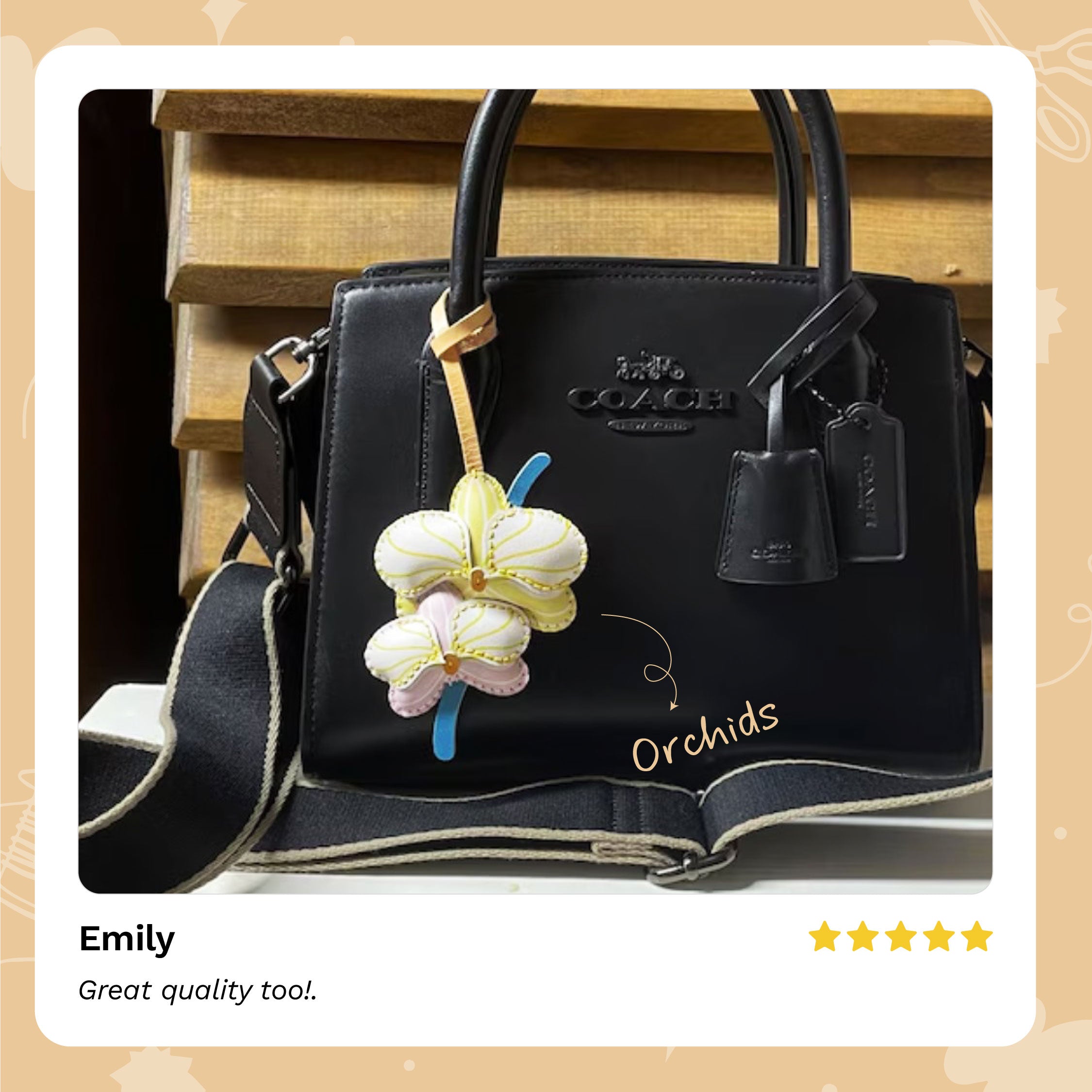 Flower Collection Bag Charm