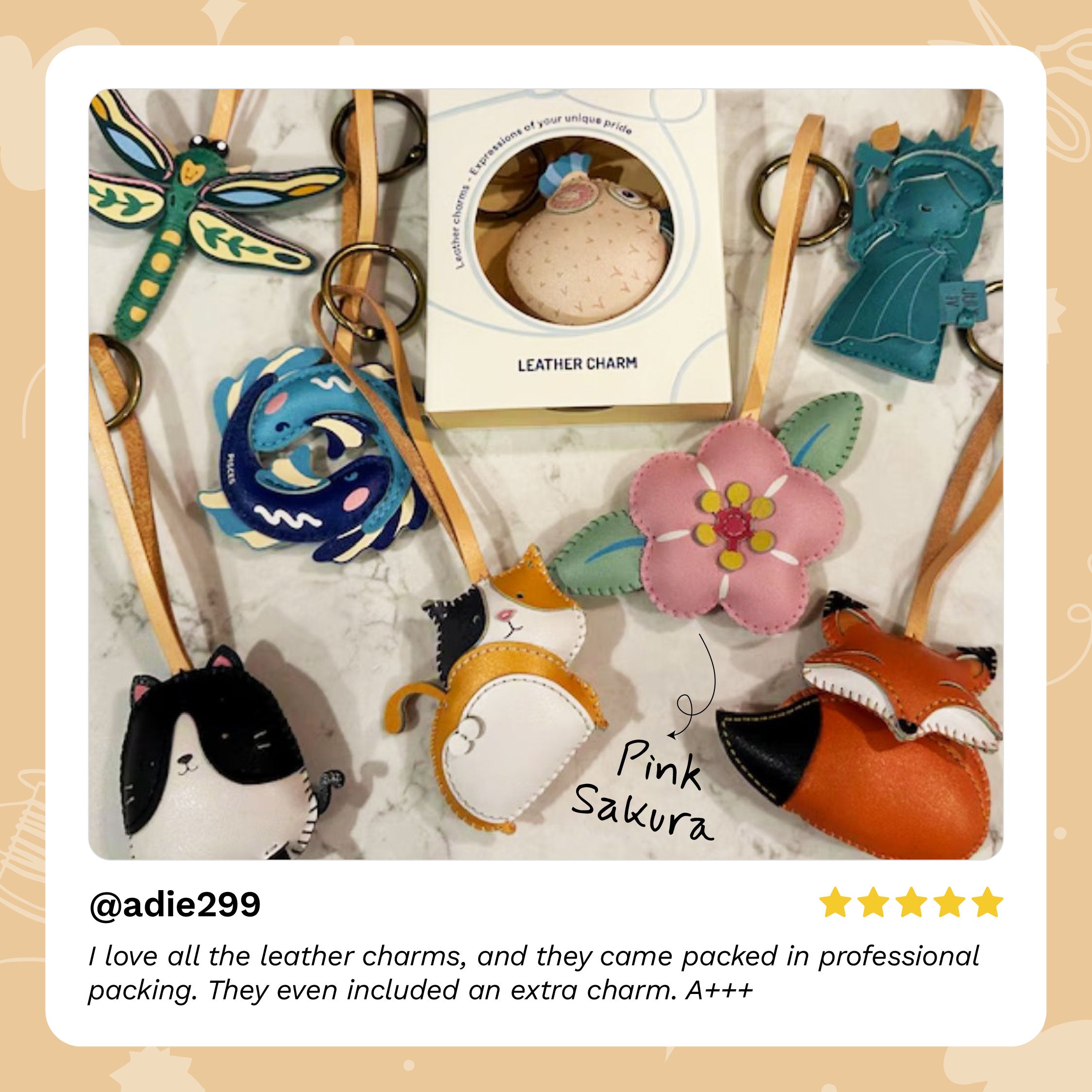 Flower Collection Bag Charm
