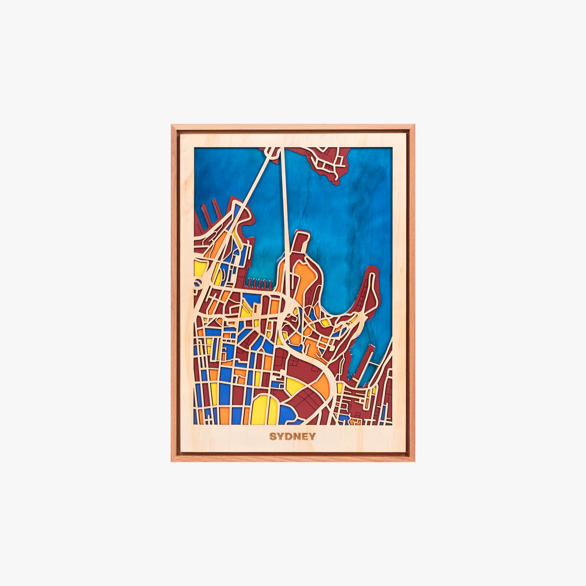Wooden Wall Art - Australian City Maps