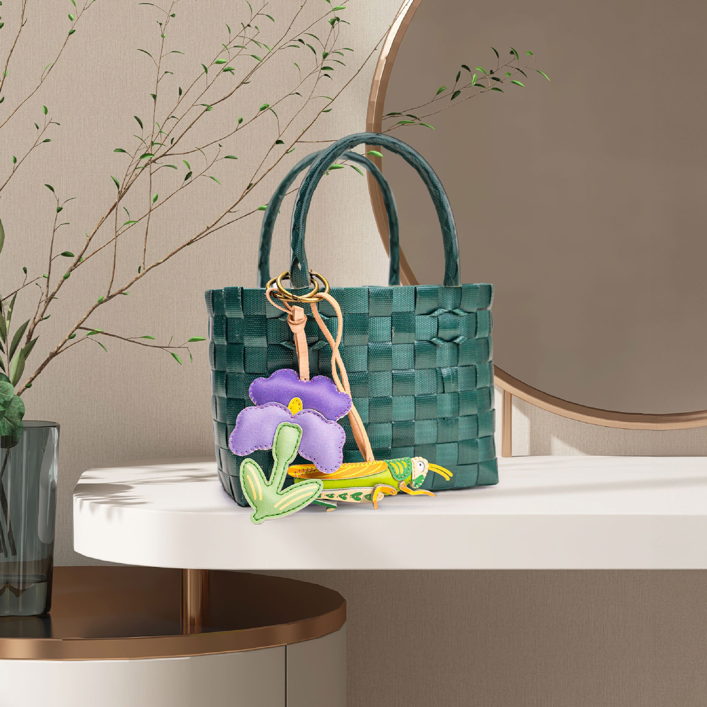 Flower Collection Bag Charm