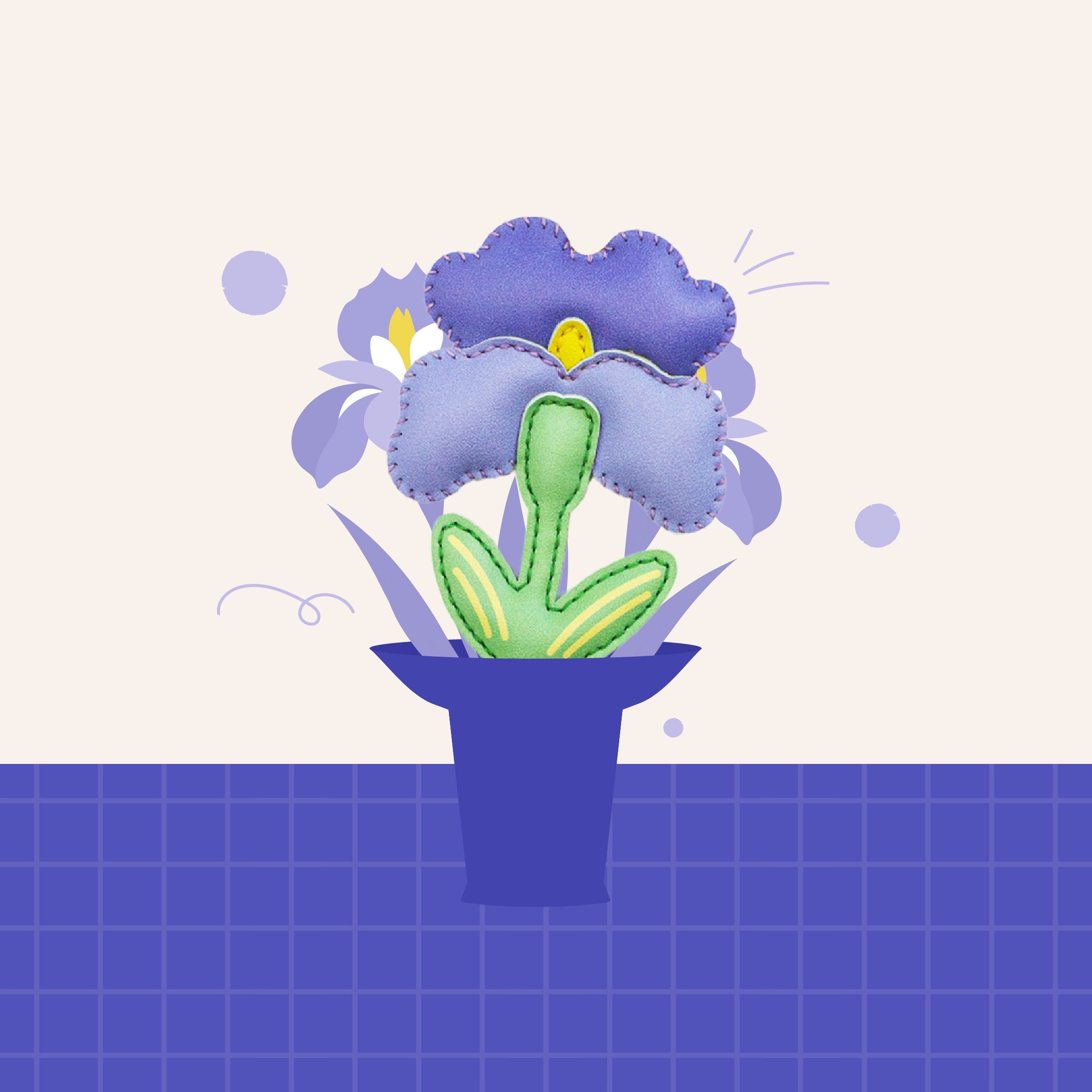 Flower Collection Bag Charm