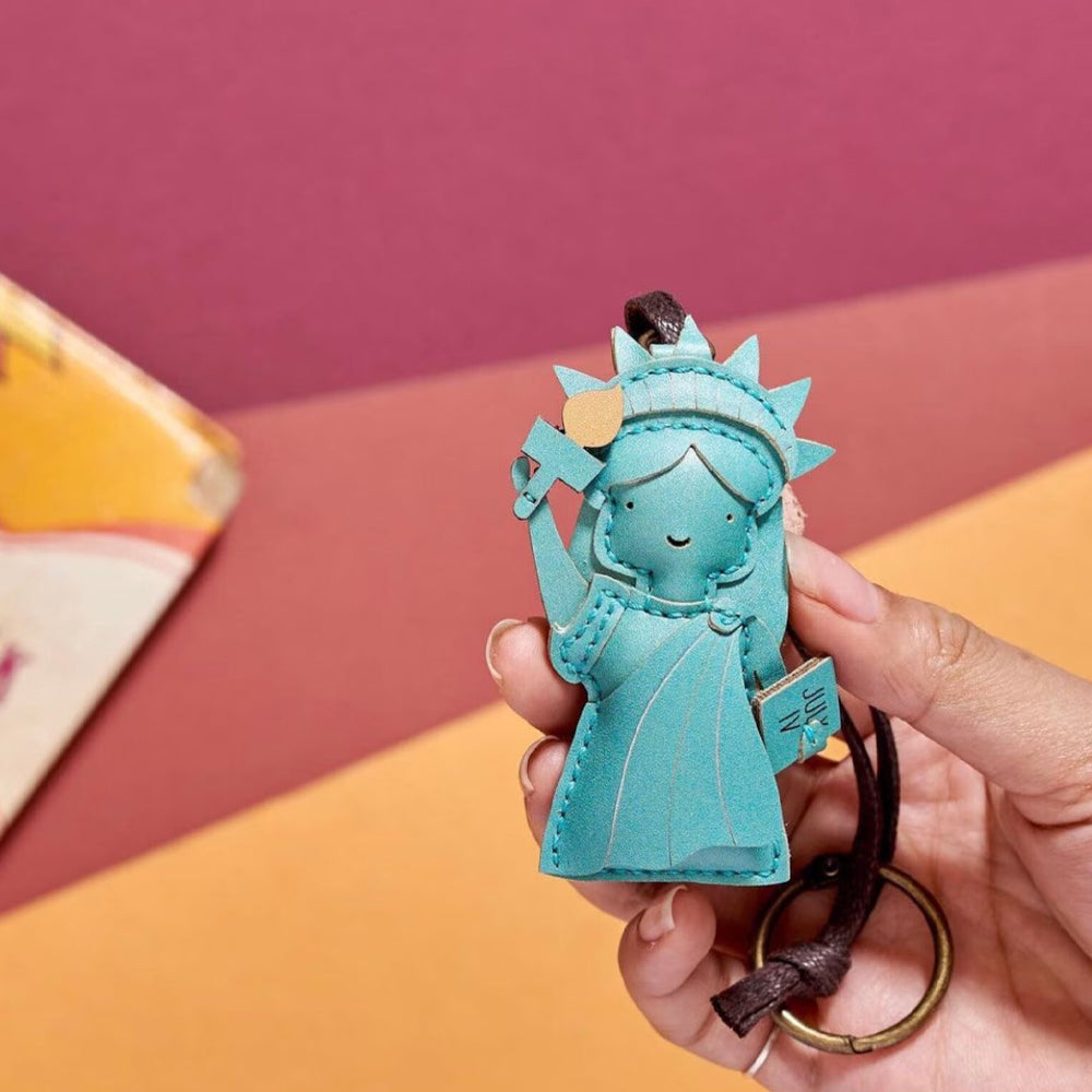 Lady of Liberty Leather Bag Charm