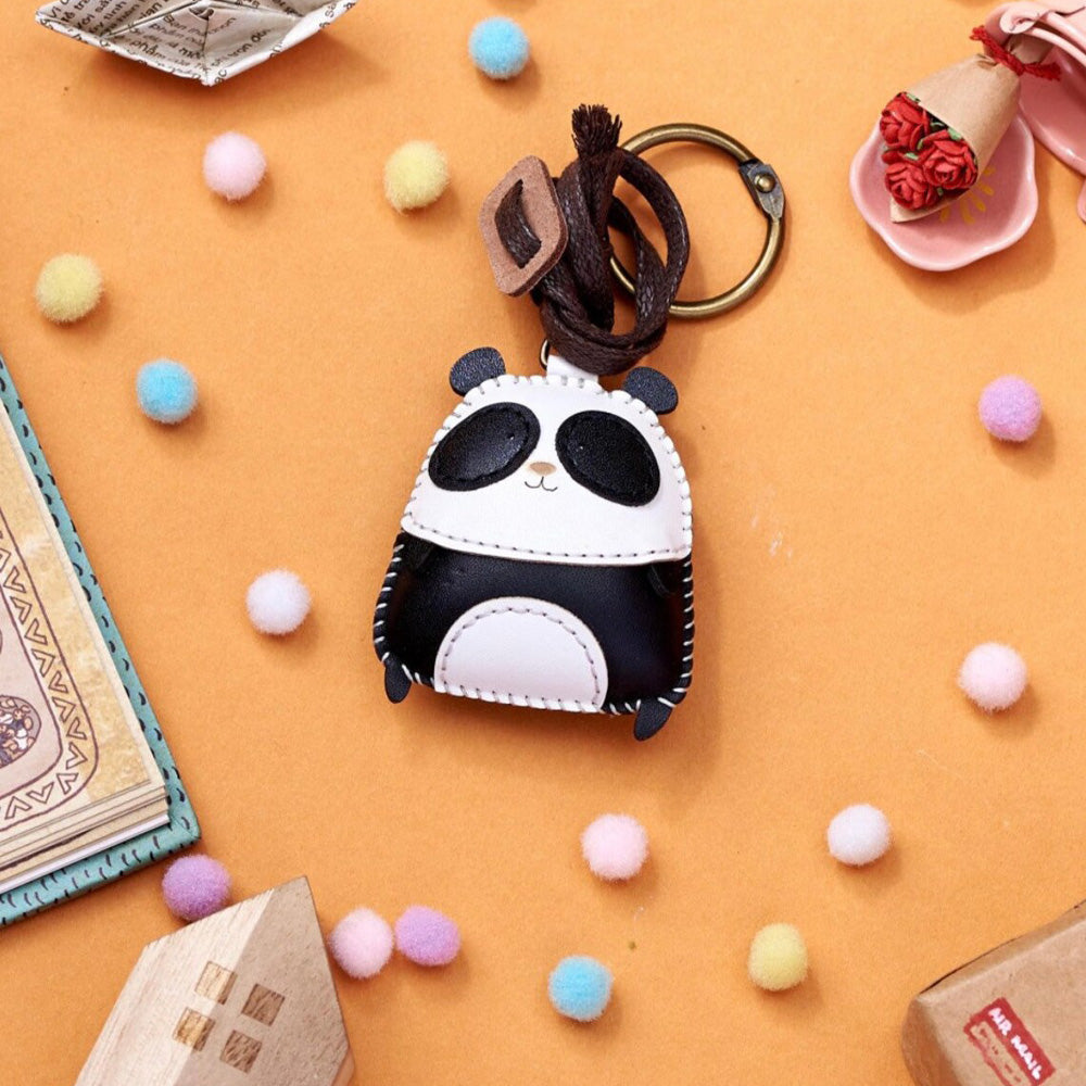 Panda Leather Bag Charm