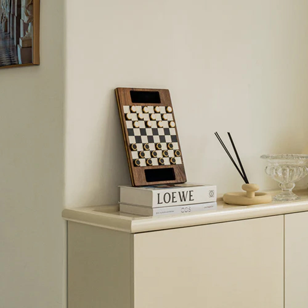 Deluxe Magnetic Wooden Checker