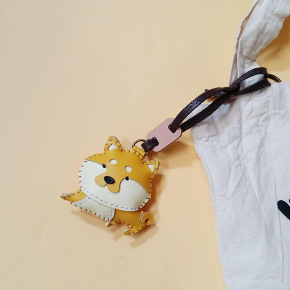 Leather Bag Charm - Dog Collection