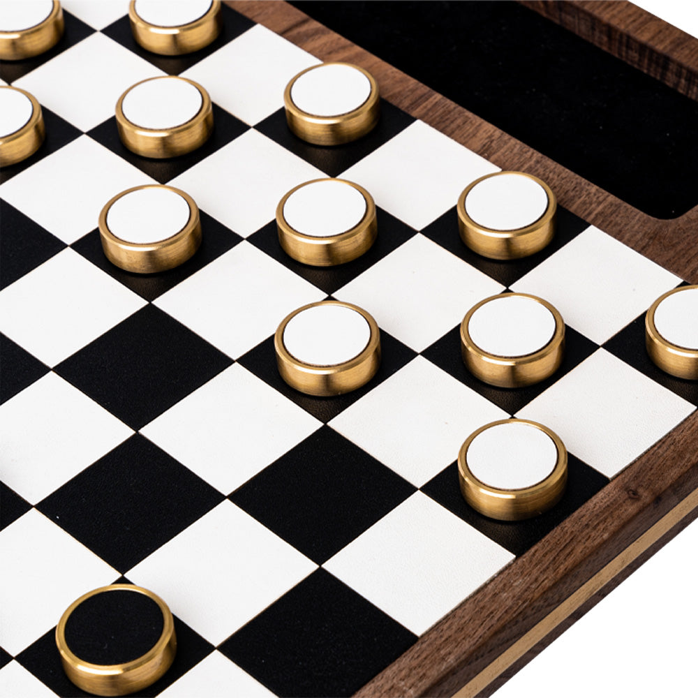 Deluxe Magnetic Wooden Checker
