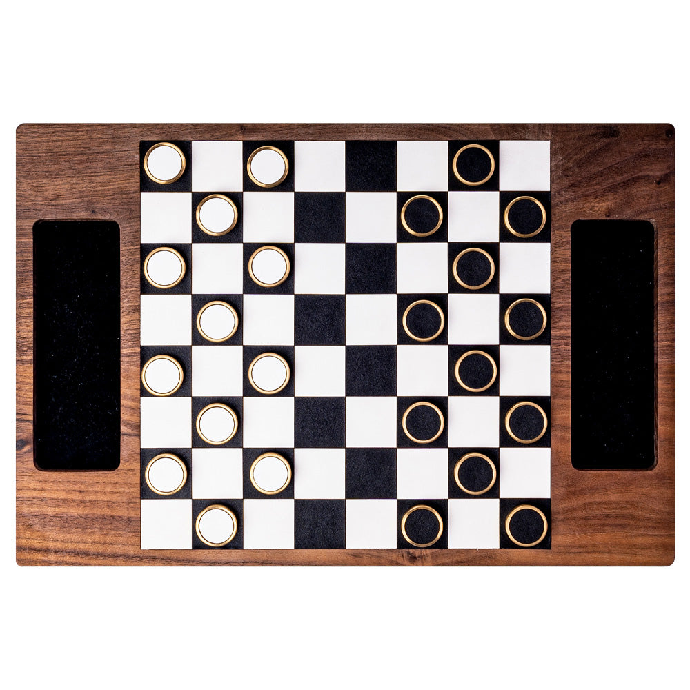 Deluxe Magnetic Wooden Checker
