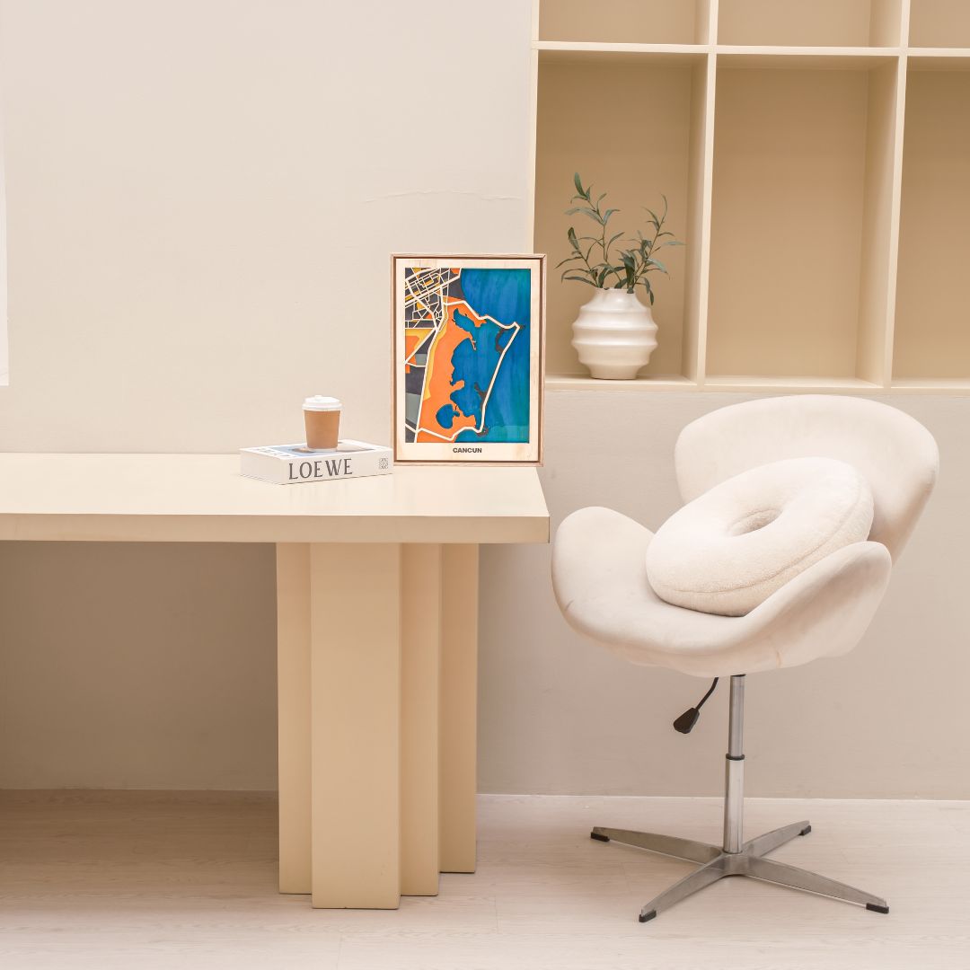 Wooden Wall Art - Cancun City Map