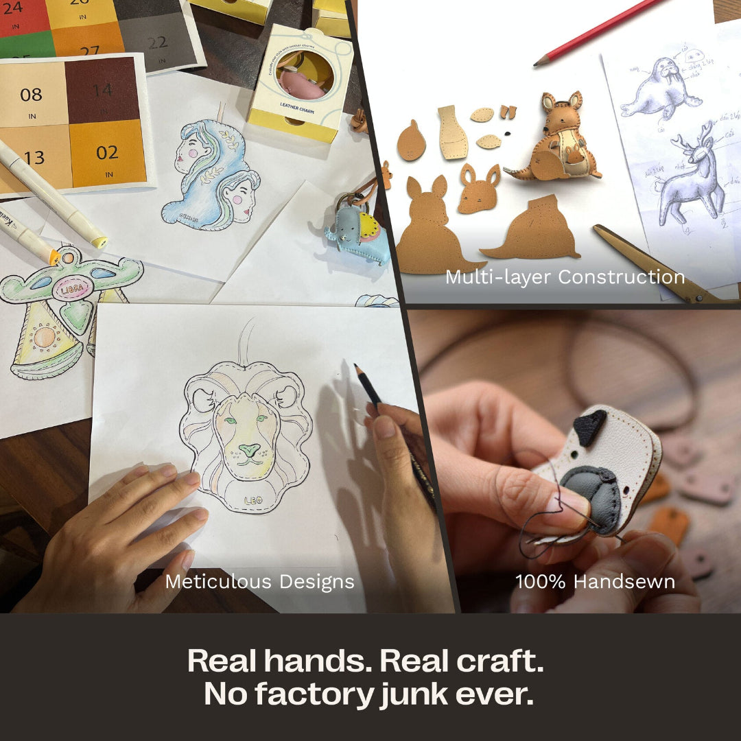 Leather charms craftsmanship handmade