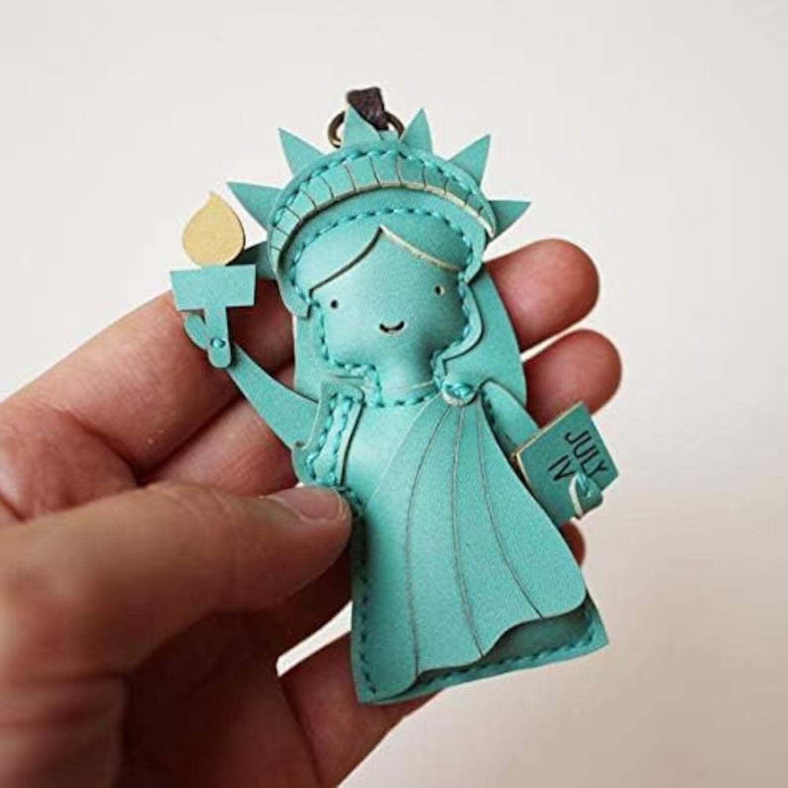 Lady of Liberty Leather Bag Charm