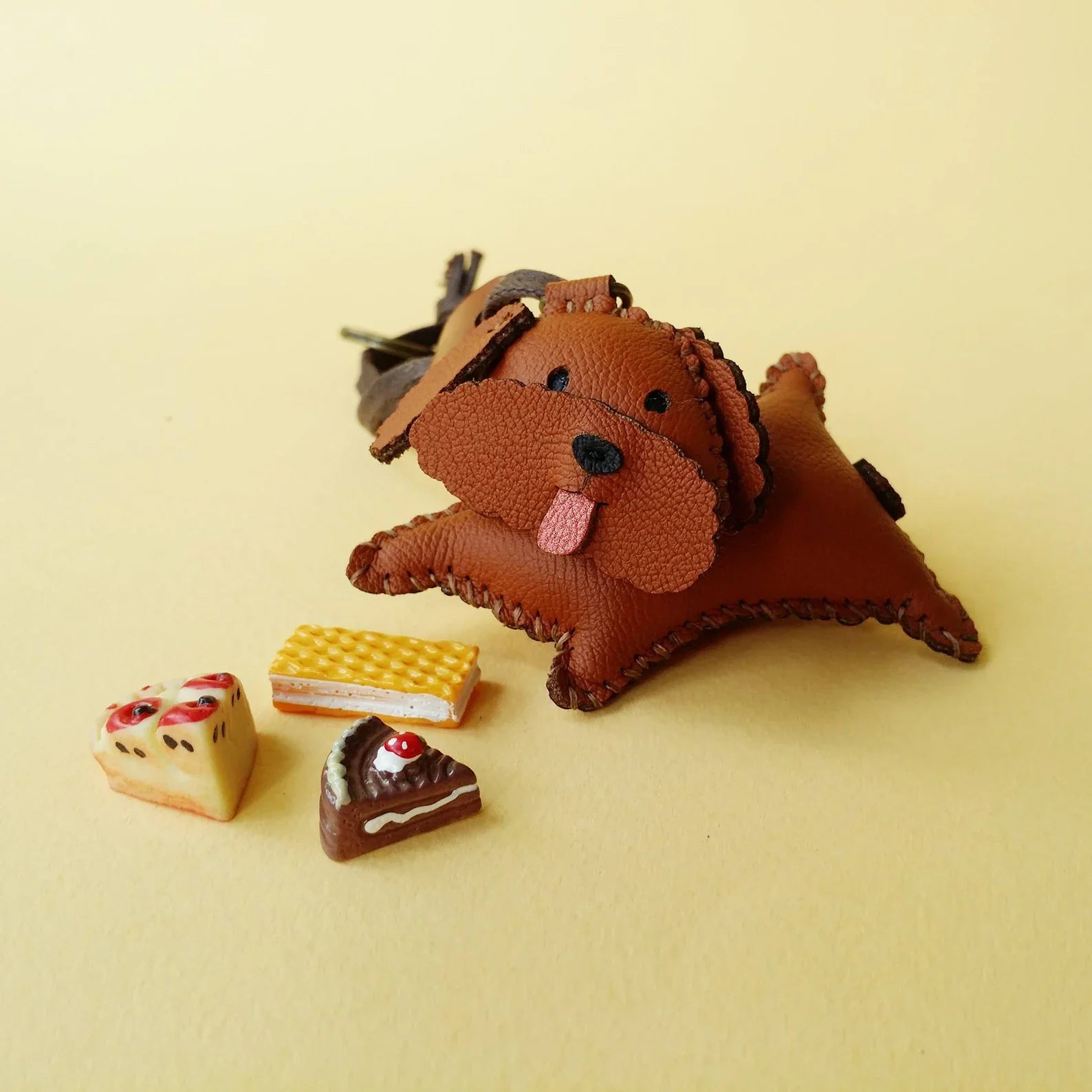 Leather Bag Charm - Dog Collection