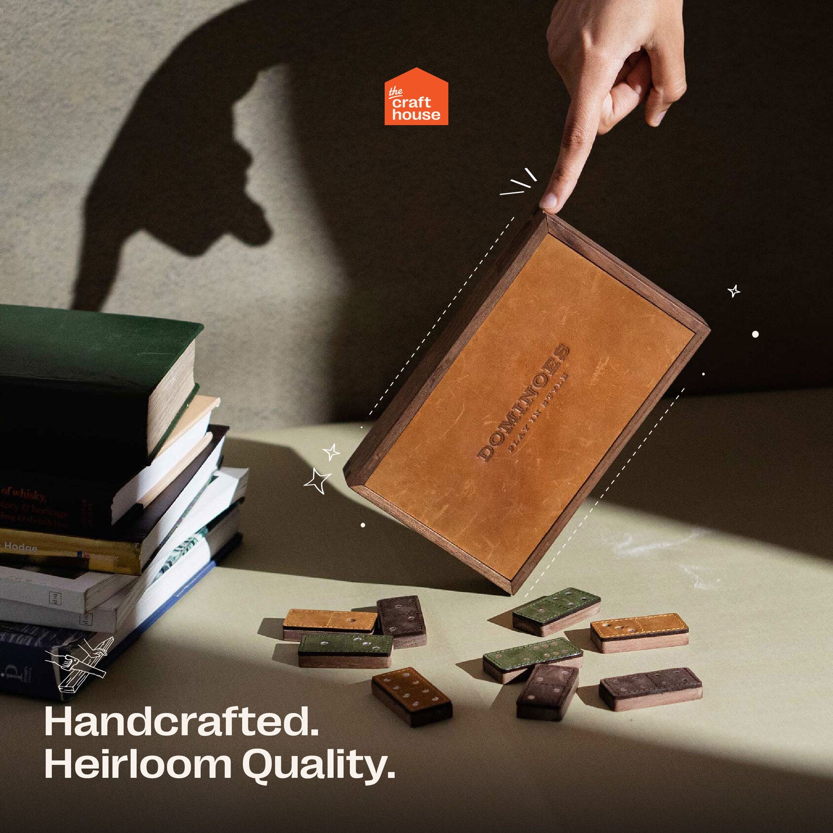 leather dominoes set