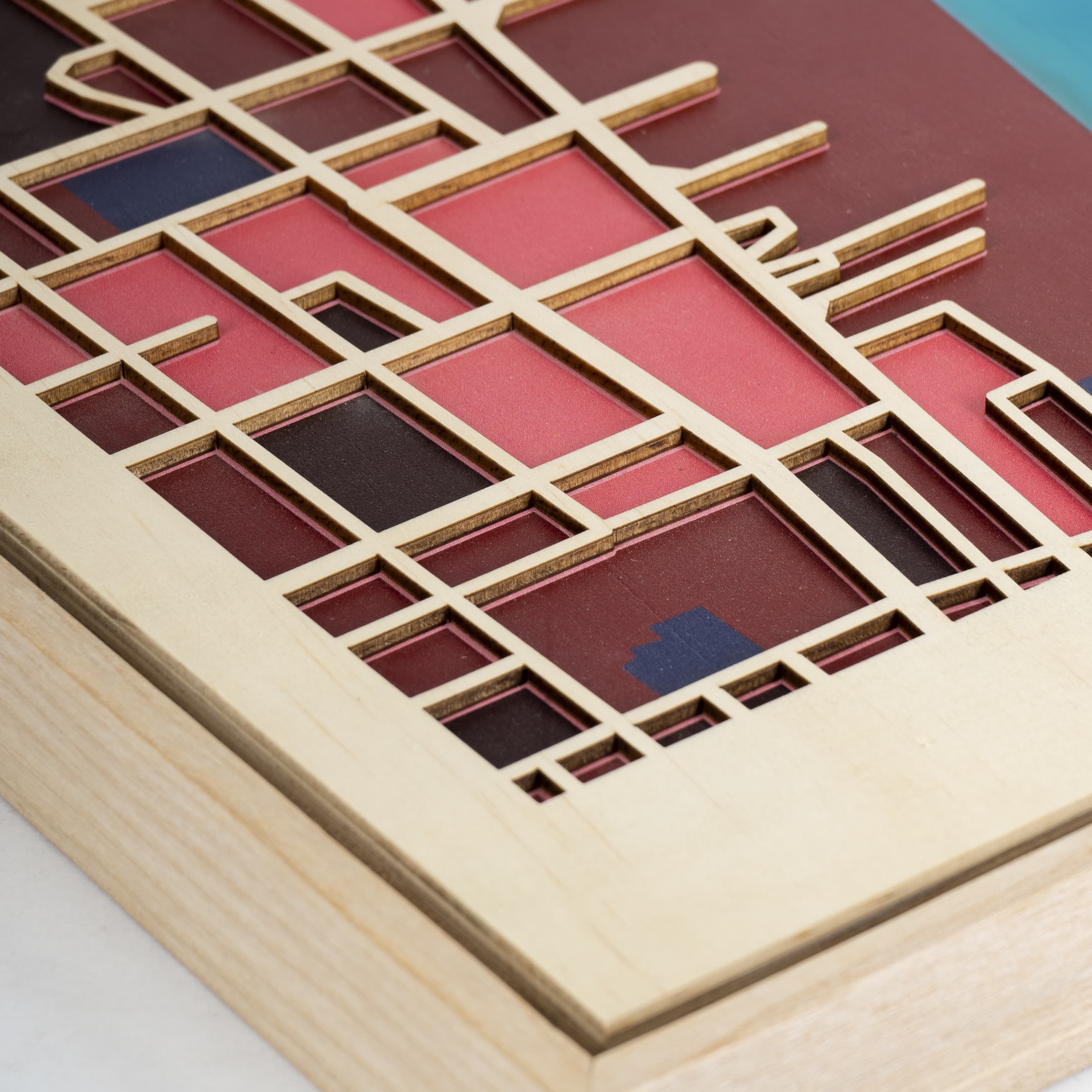 Wooden Wall Art - Miami City Map