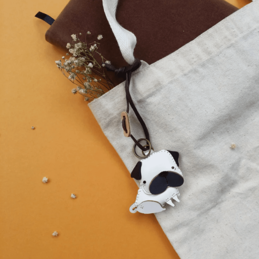 Leather Bag Charm - Dog Collection