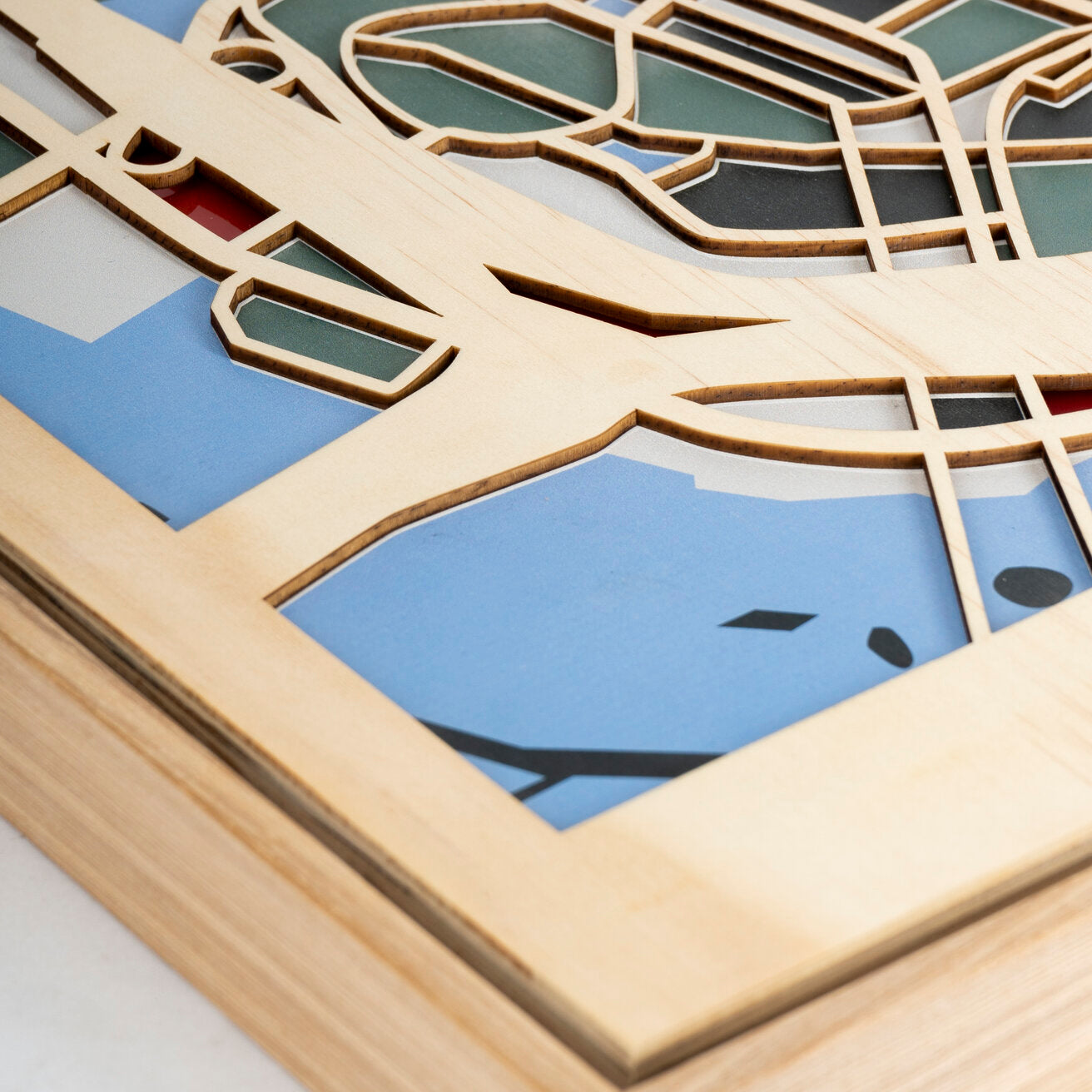 Wooden Wall Art - Dallas City Map