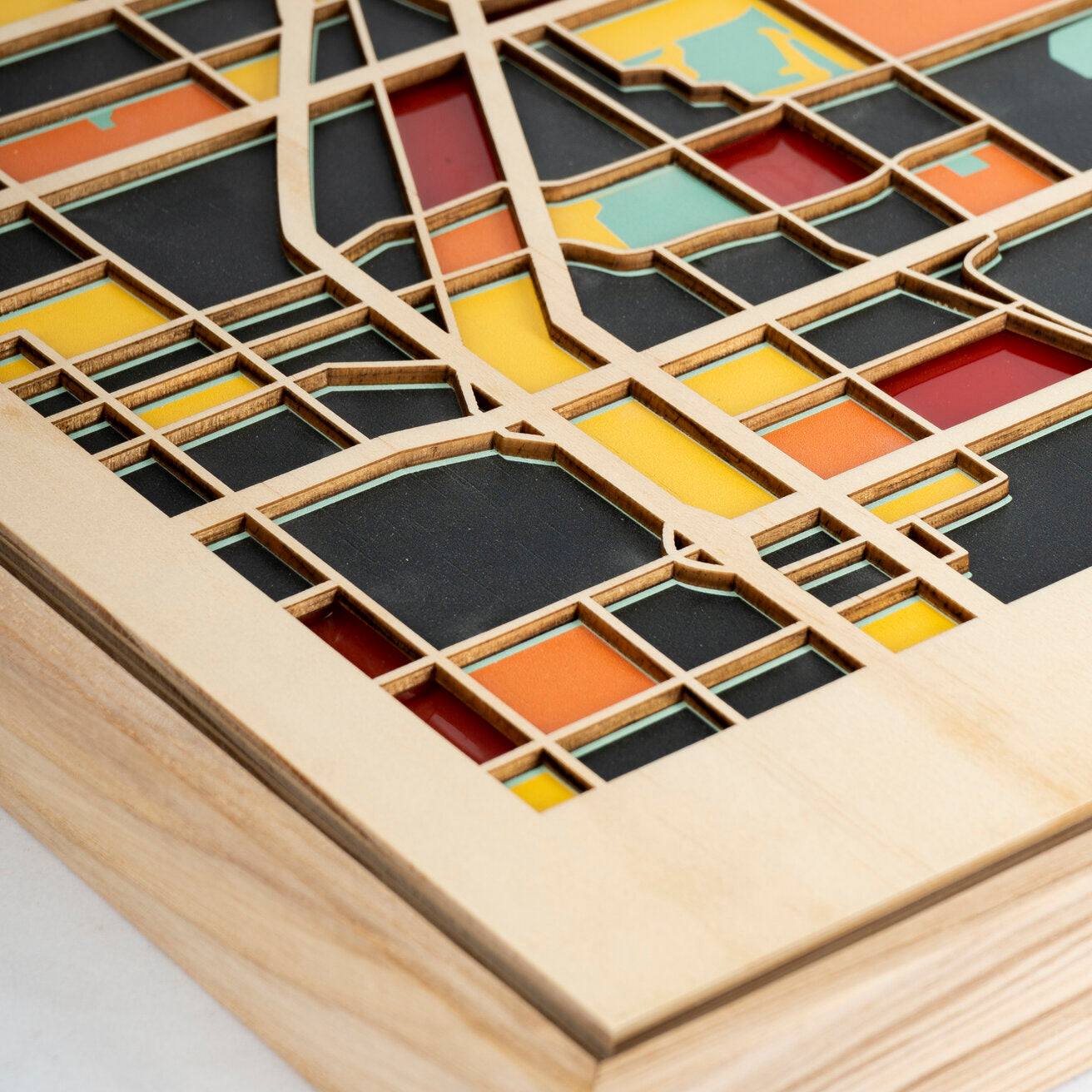 Wooden Wall Art - Las Vegas City Map