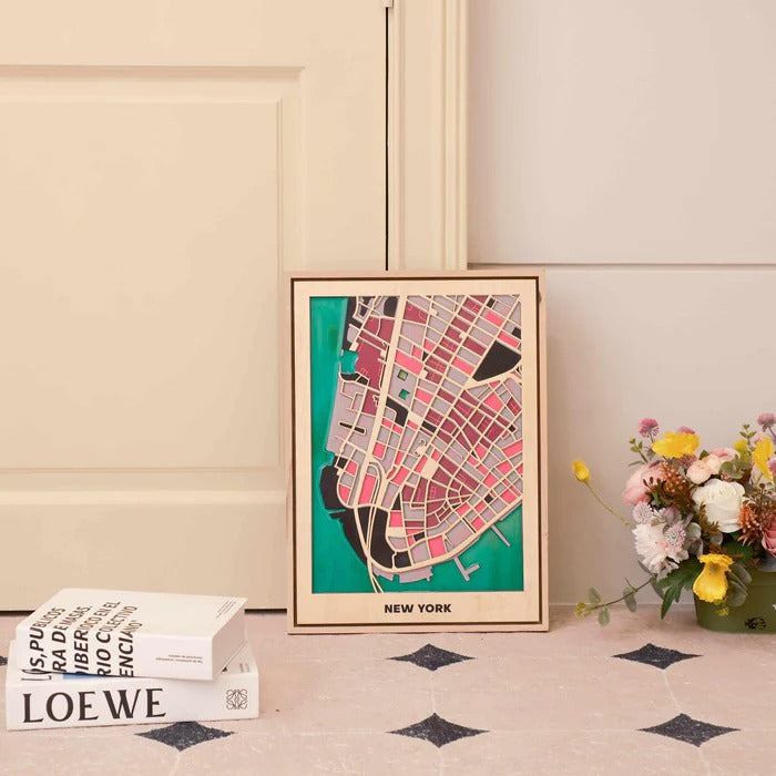 Wooden City Maps of American Cities
