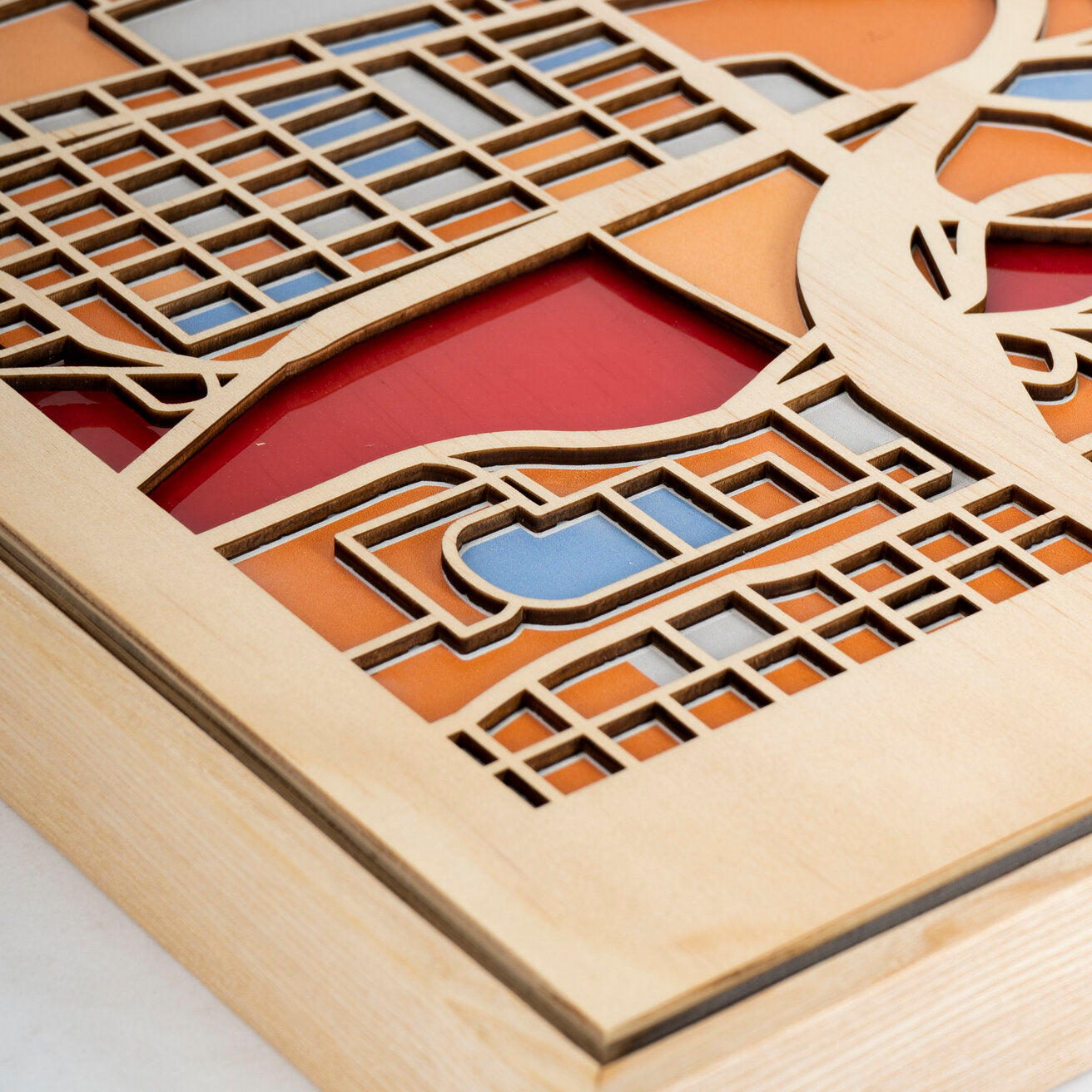 Wooden Wall Art - Houston City Map