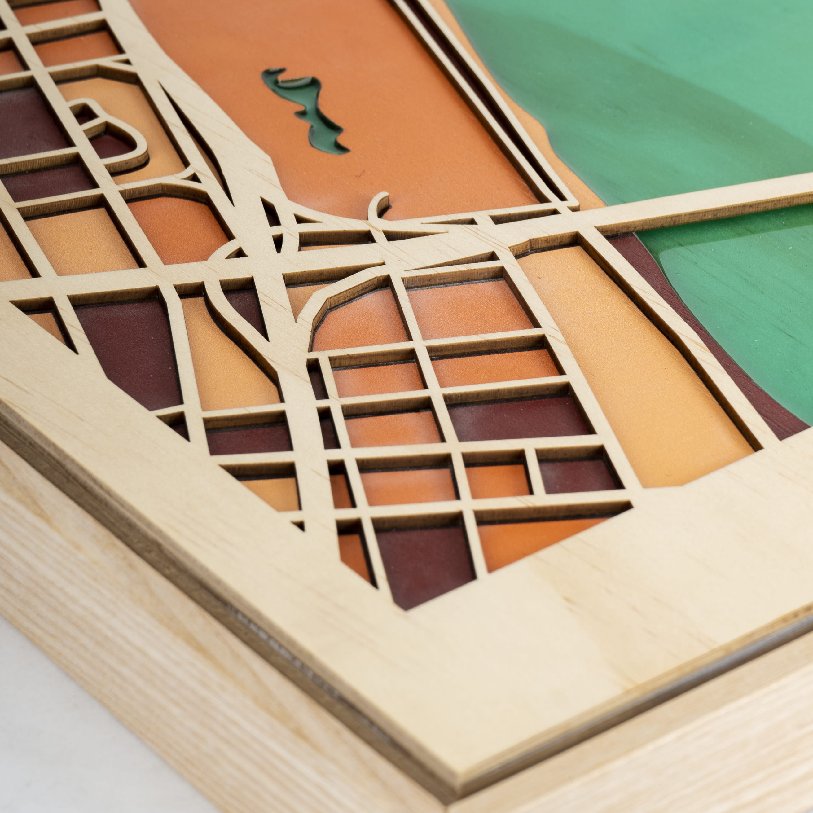 Wooden Wall Art - St. Louis City Map