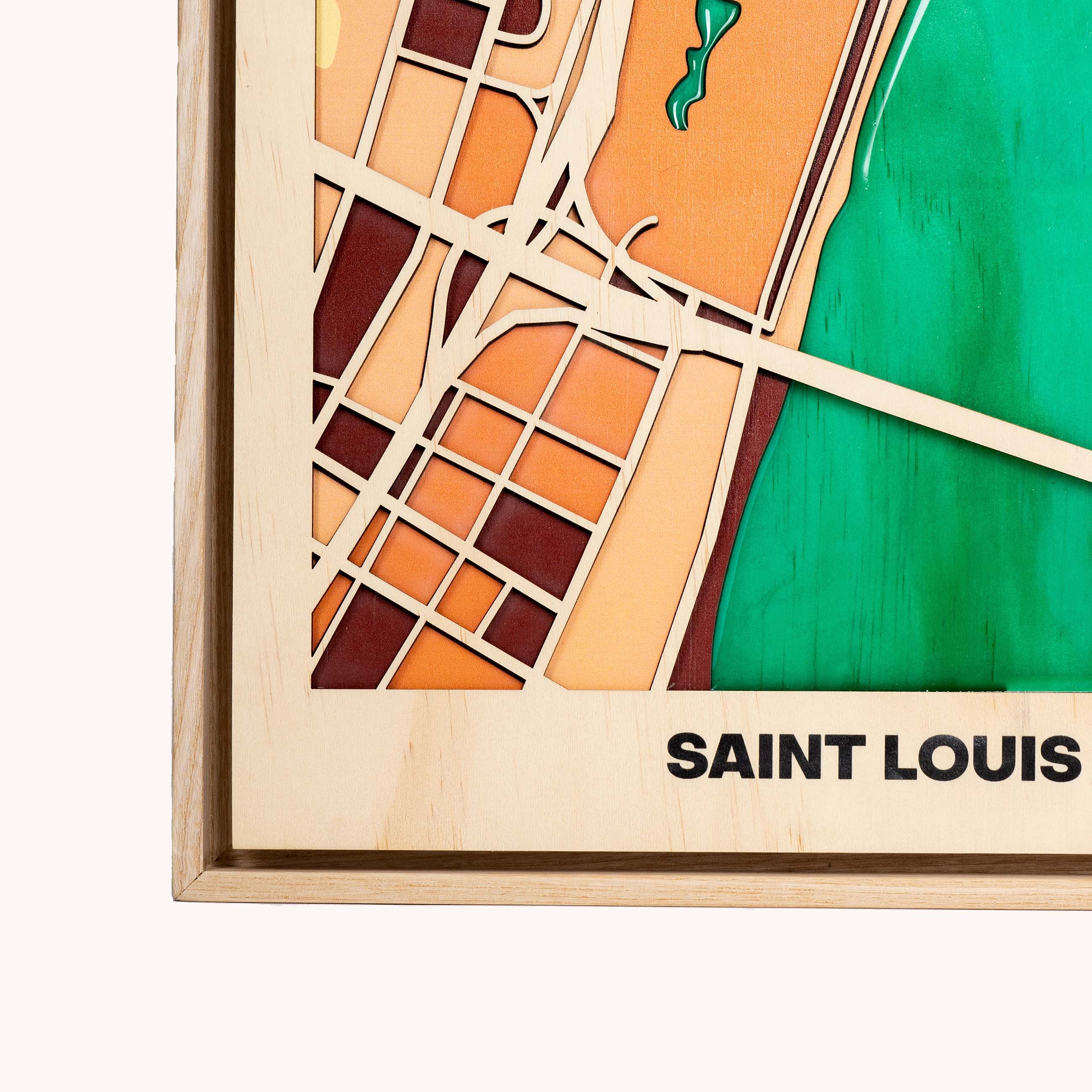 Wooden Wall Art - St. Louis City Map