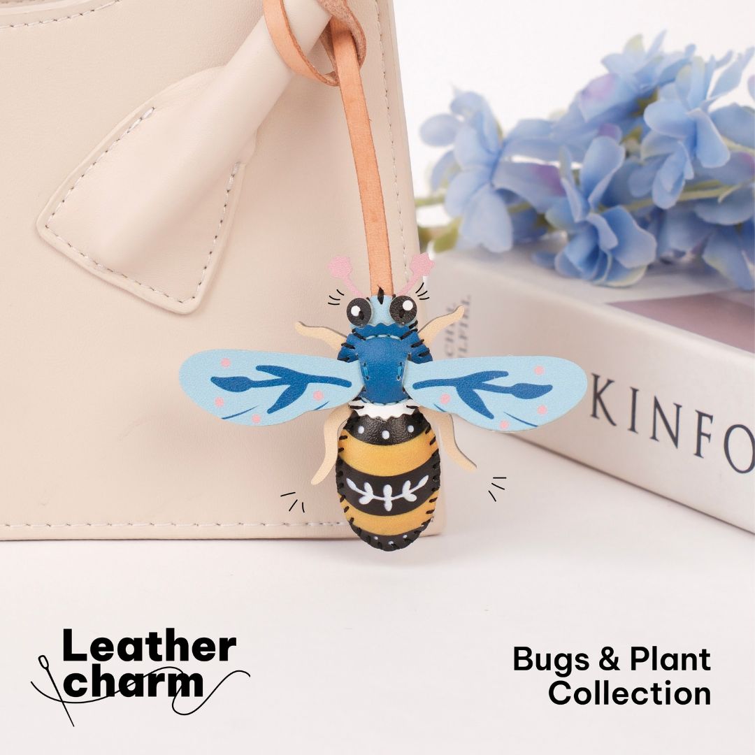 Leather Bag Charm - Insects Collection