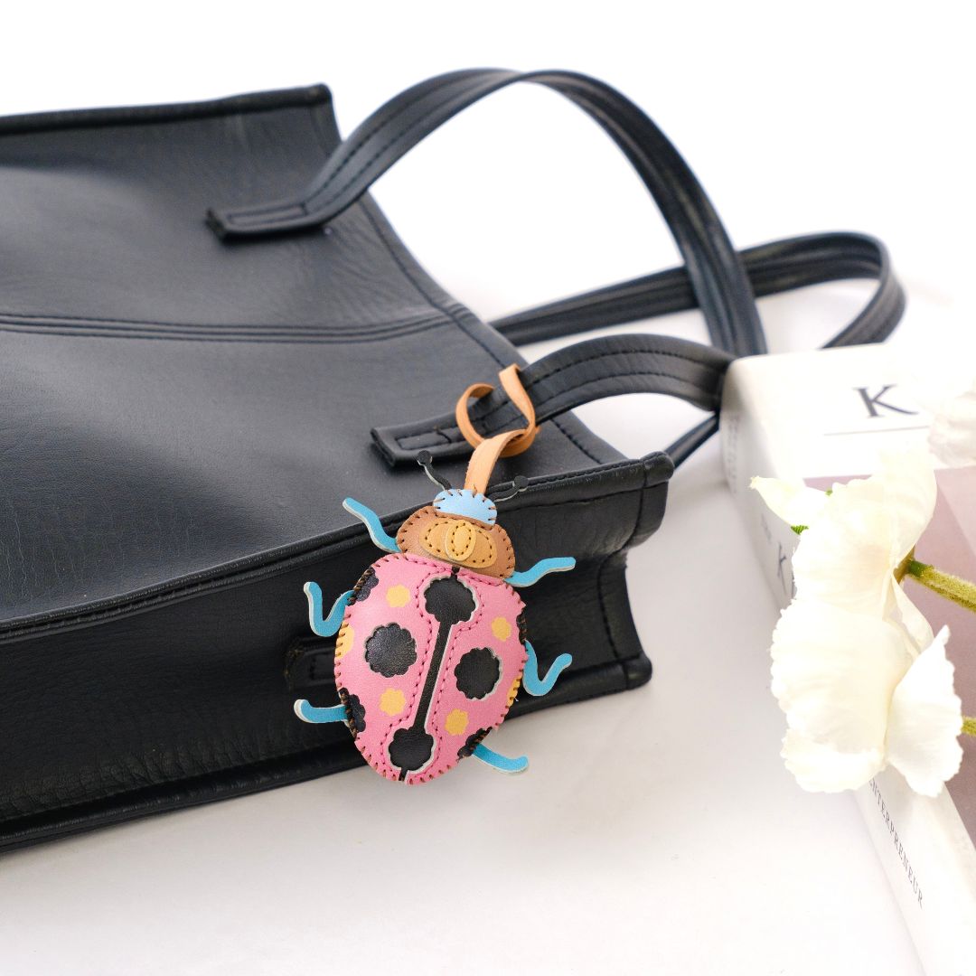 Leather Bag Charm - Insects Collection