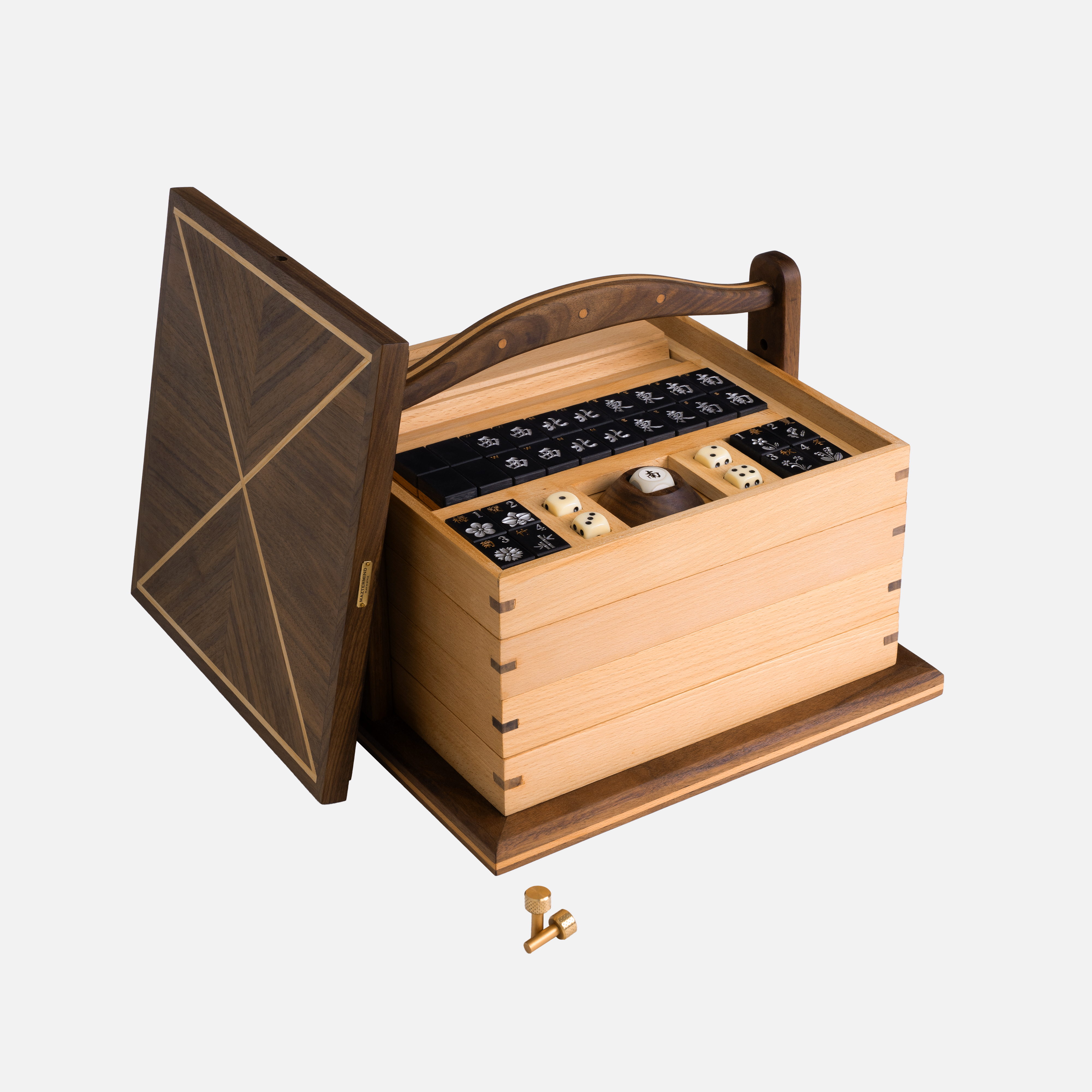 Luxury Black Tiles Mahjong Set
