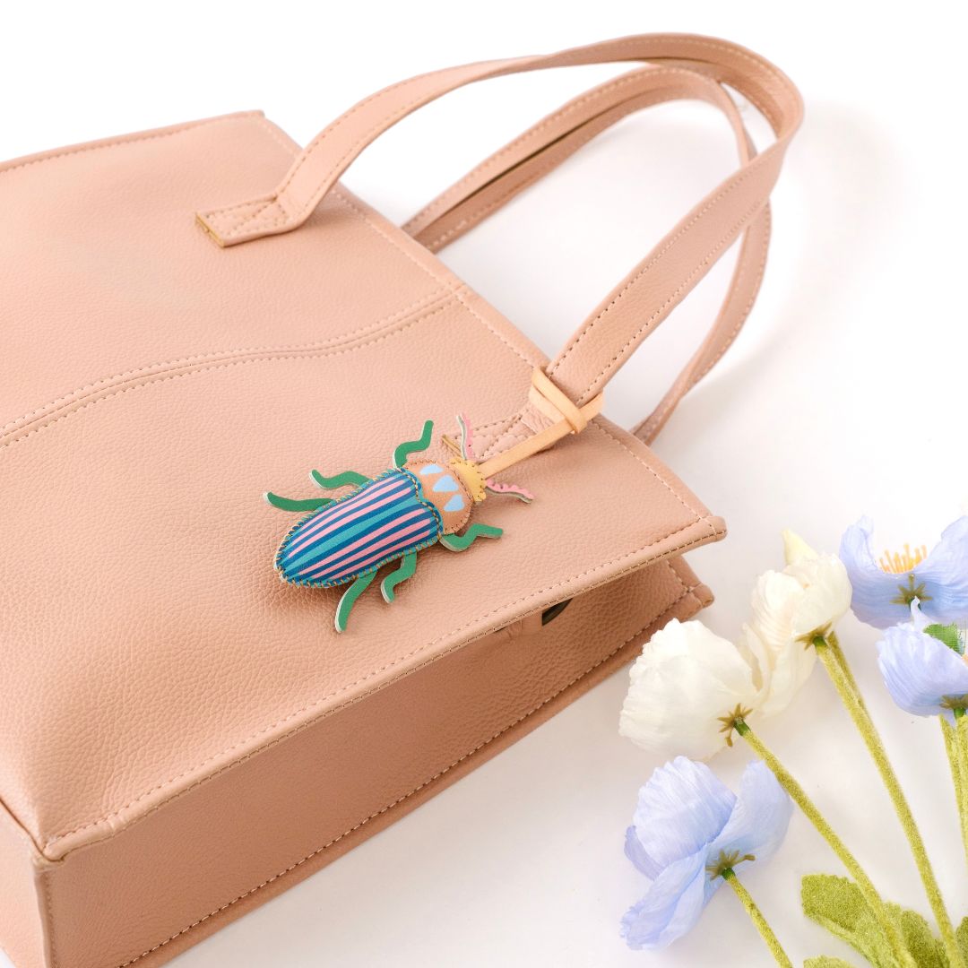 Leather Bag Charm - Insects Collection