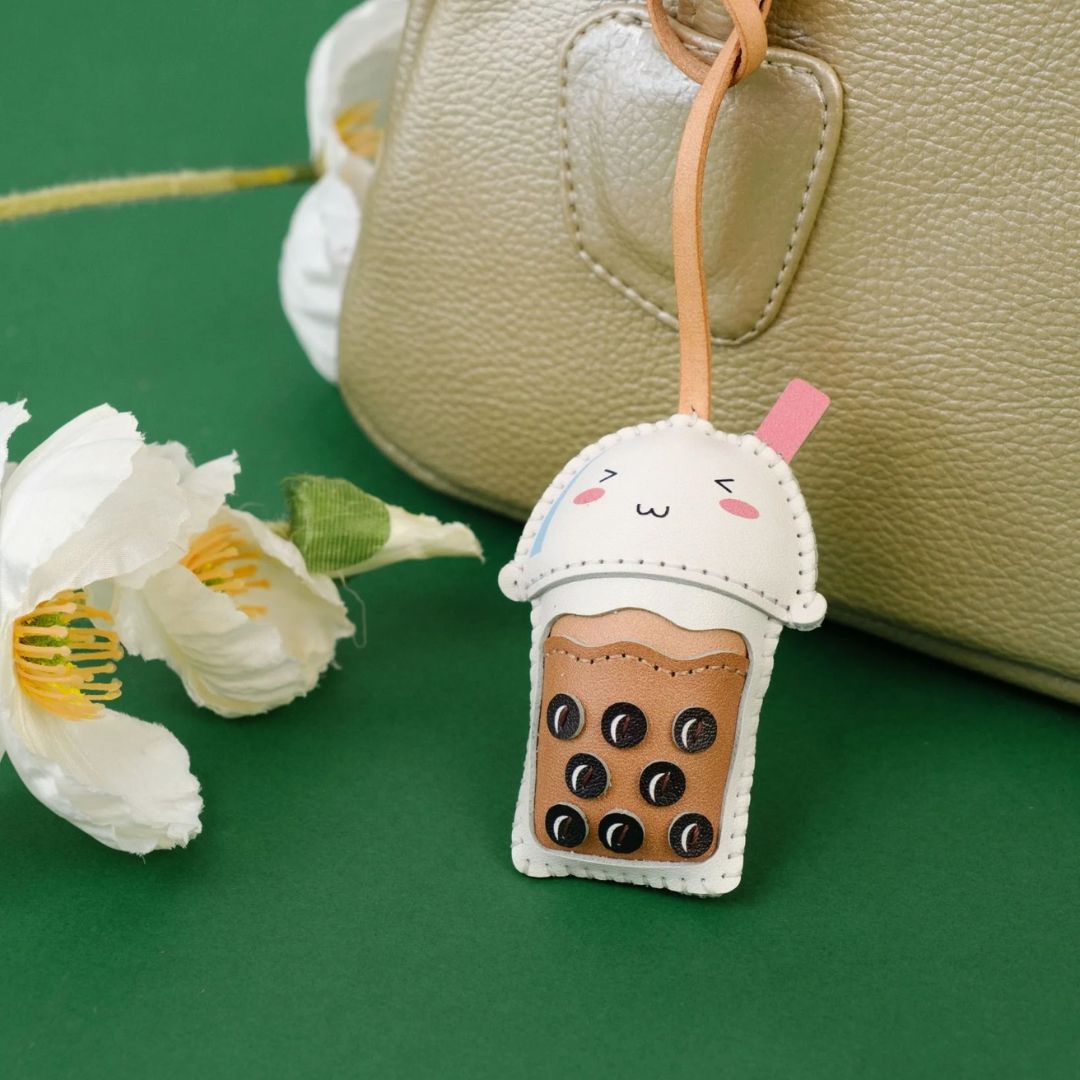 Leather Bag Charm - Food Collection