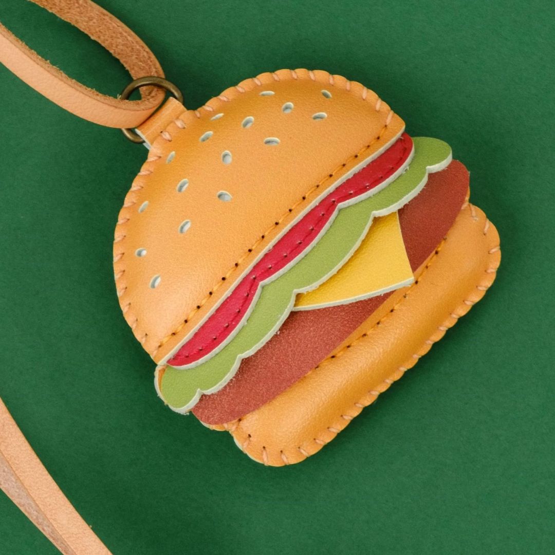 Leather Bag Charm - Food Collection