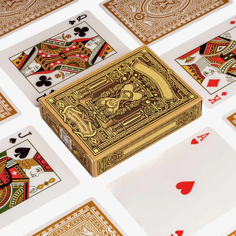 Championship playing card gold