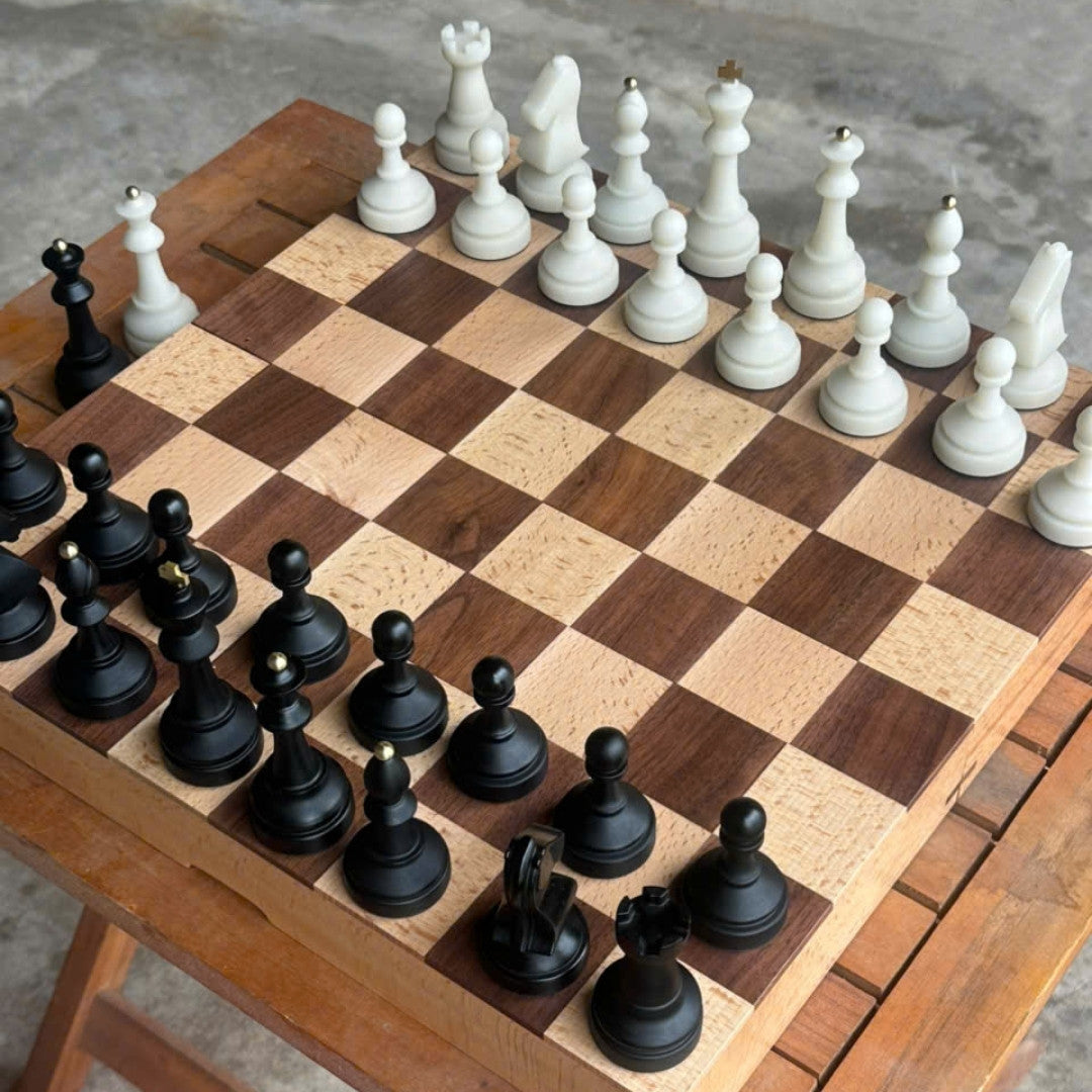 Foldable Tournament Chess & Checkers Set