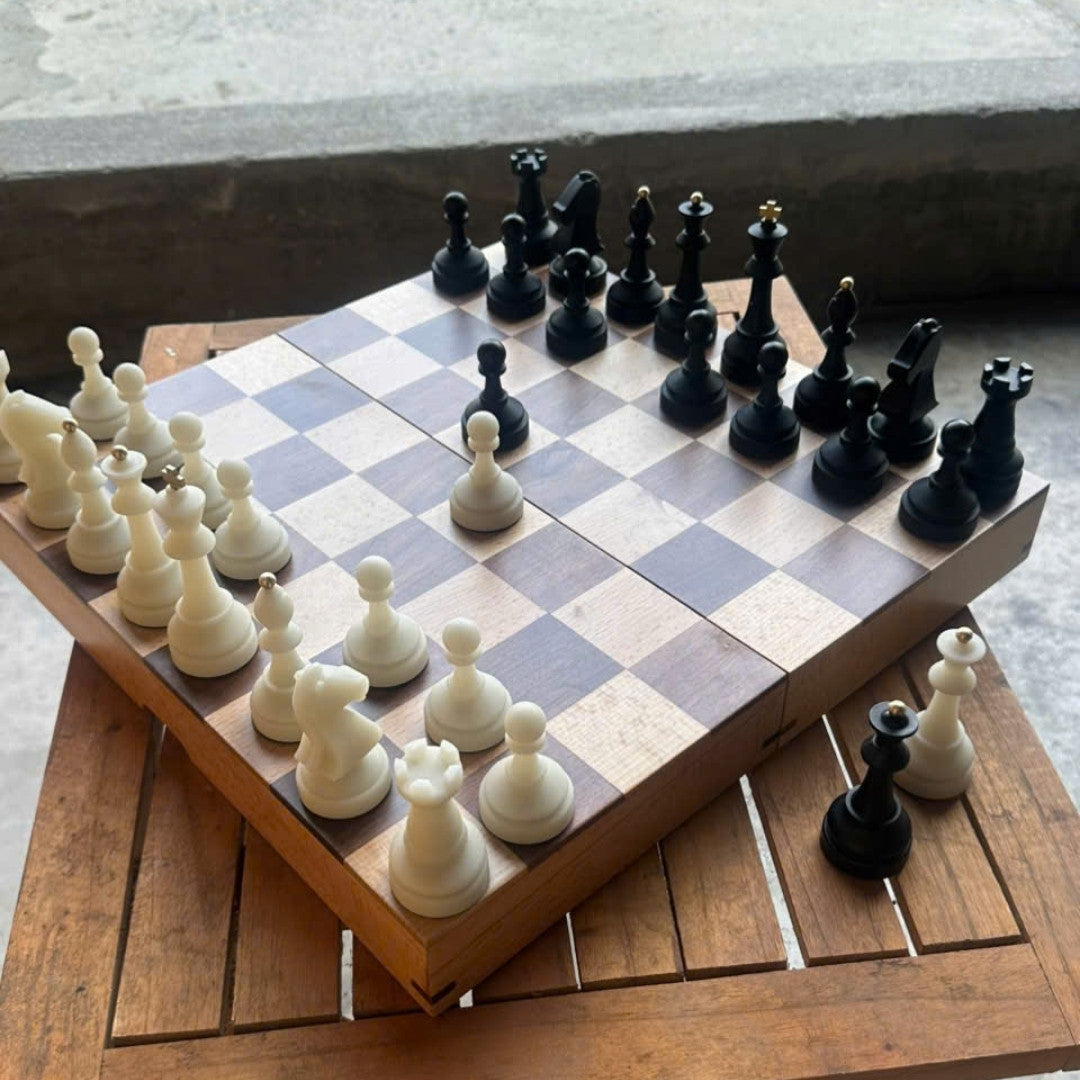 Foldable Tournament Chess & Checkers Set