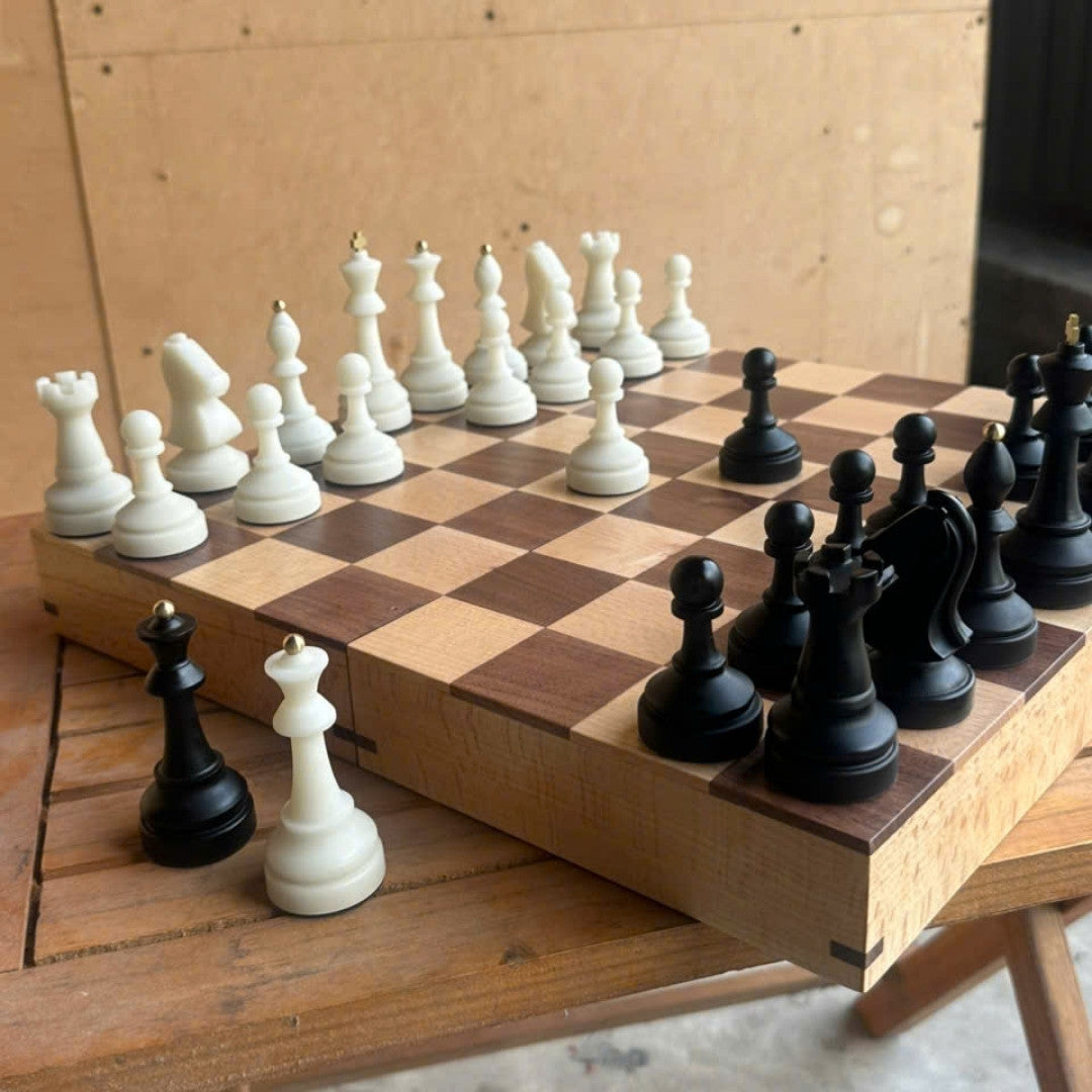 Foldable Tournament Chess & Checkers Set
