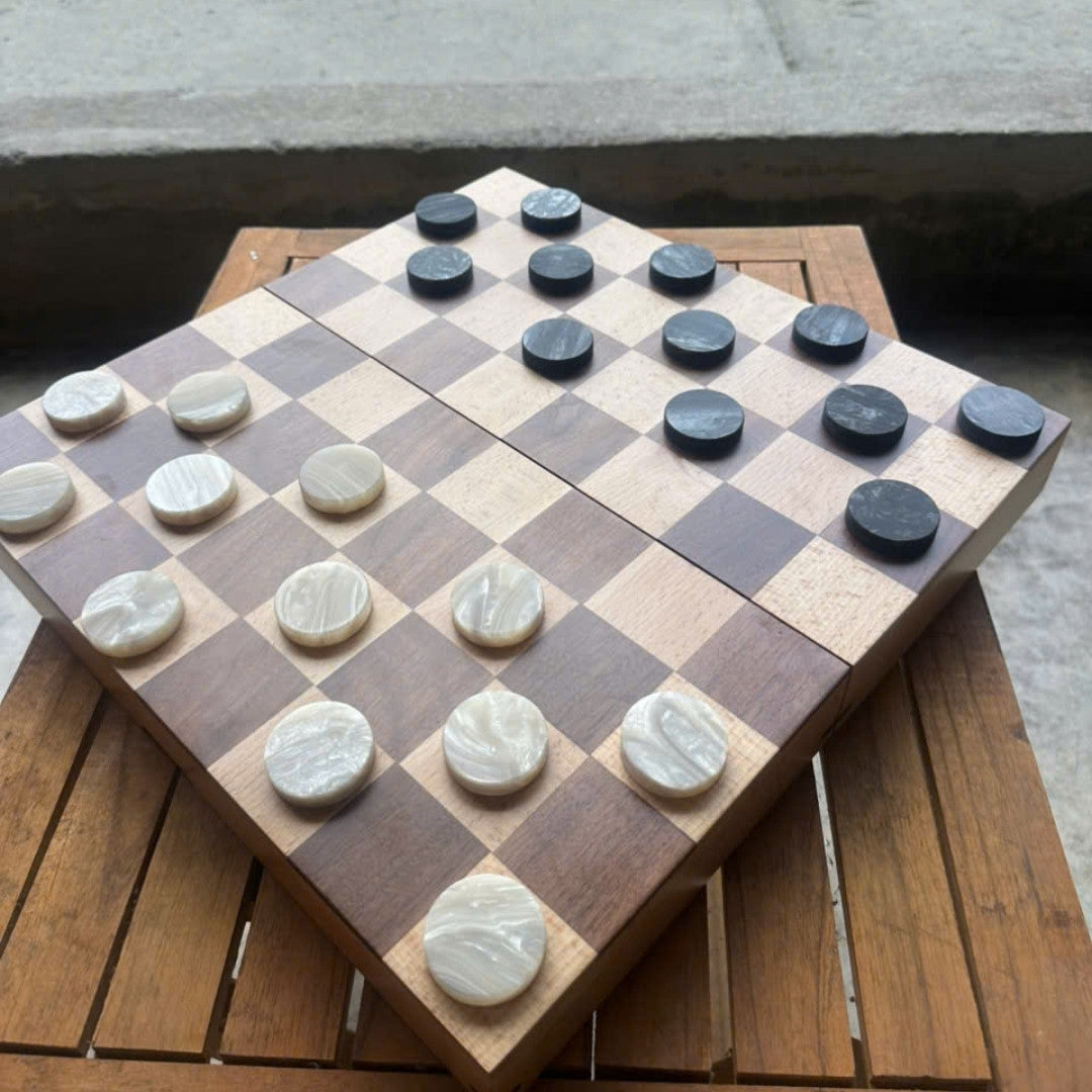 Foldable Tournament Chess & Checkers Set