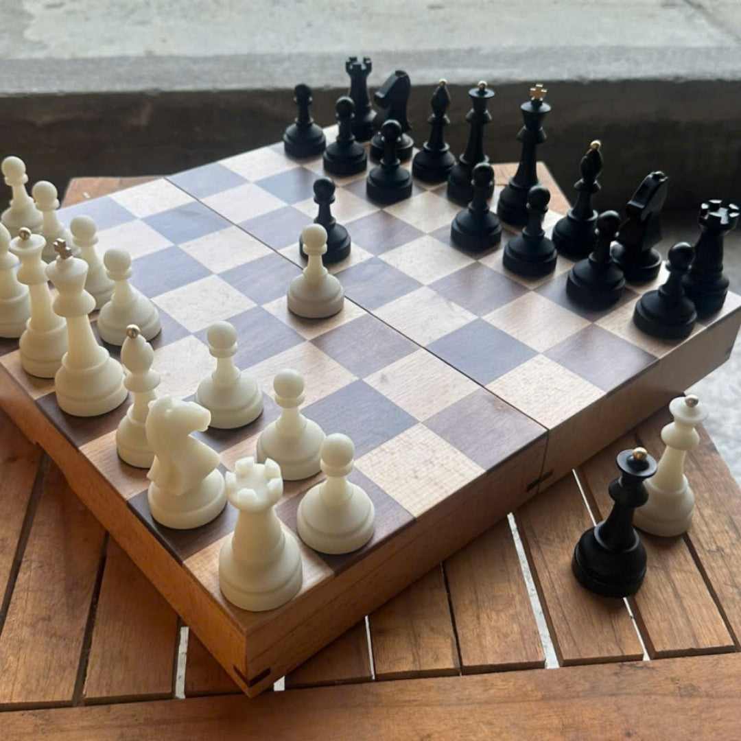Foldable Tournament Chess & Checkers Set