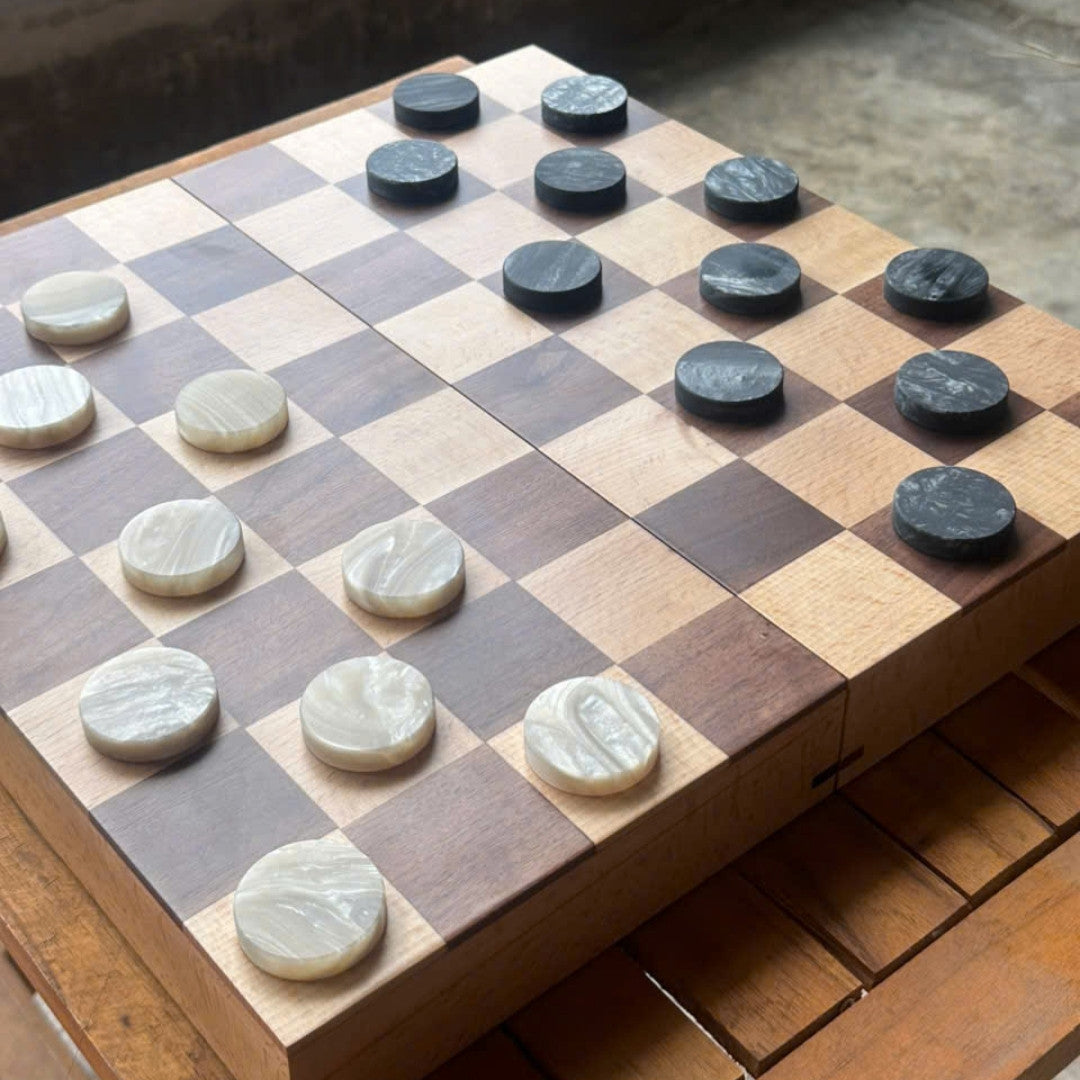 Foldable Tournament Chess & Checkers Set