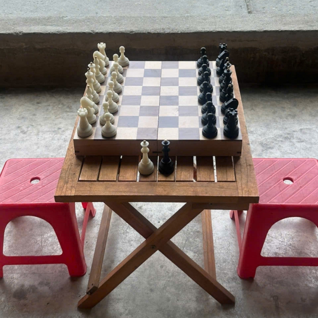 Foldable Tournament Chess & Checkers Set