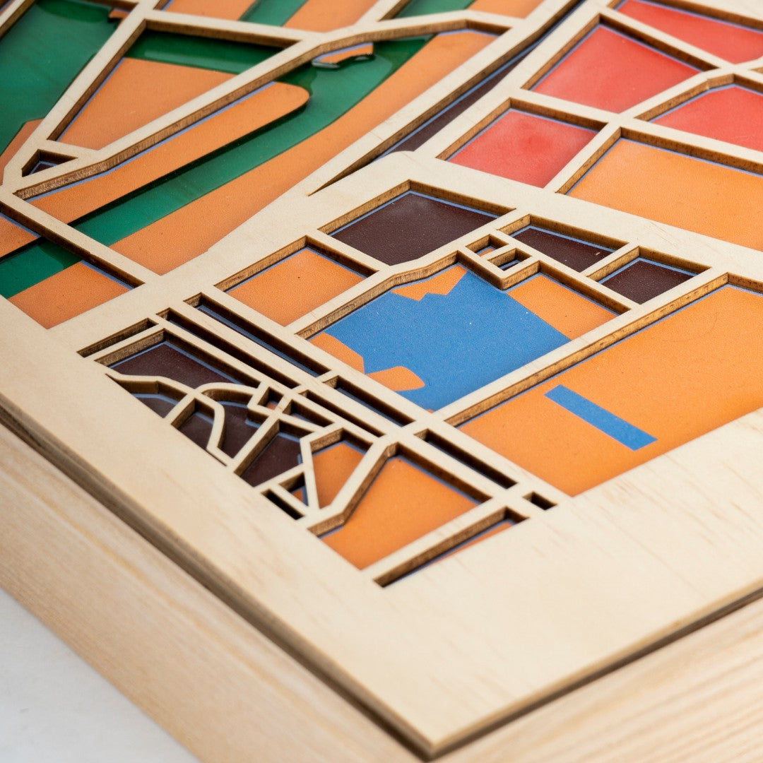 Wooden Wall Art - Western EU Cities